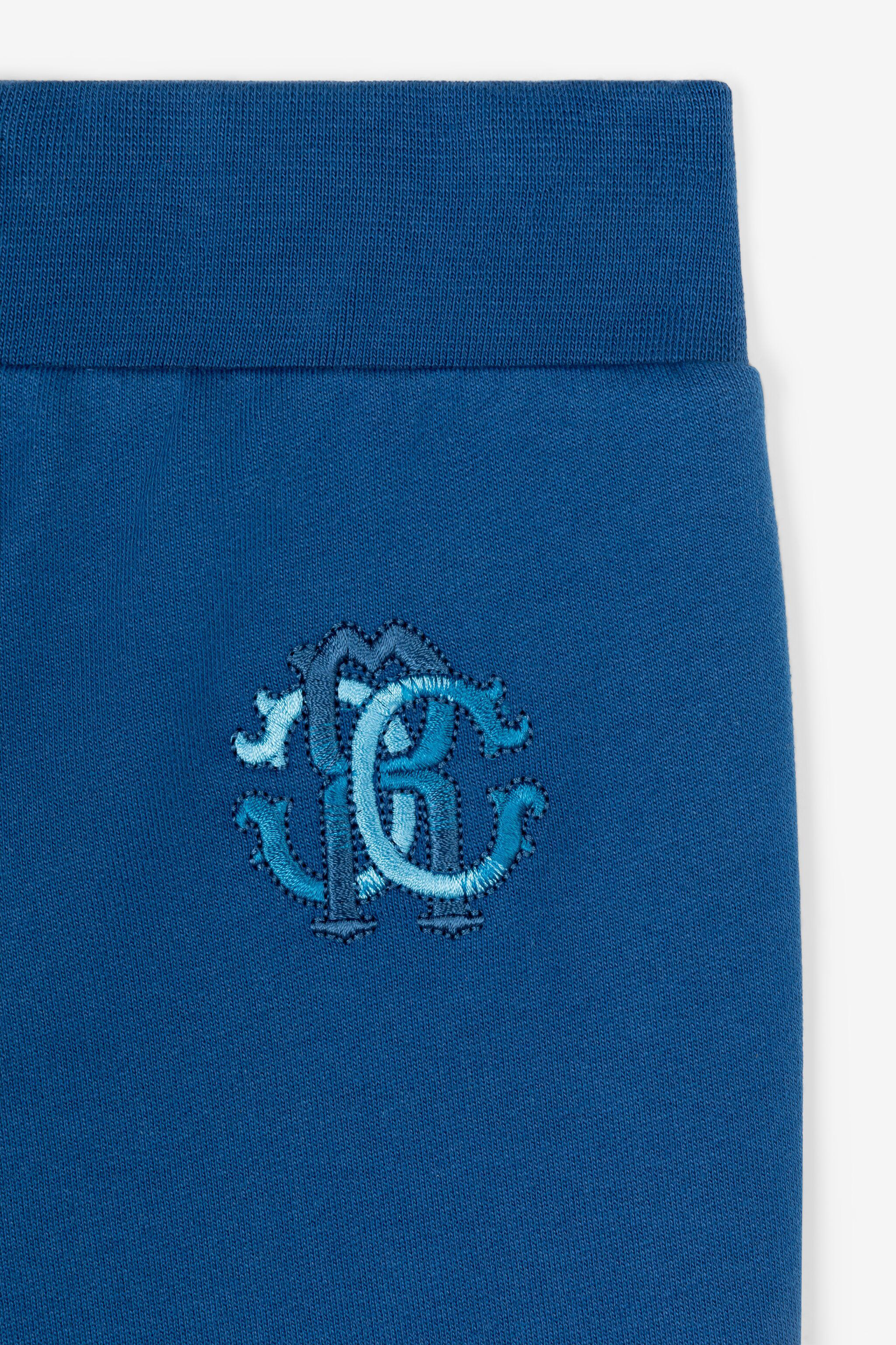 Logo-embroidered cotton trousers