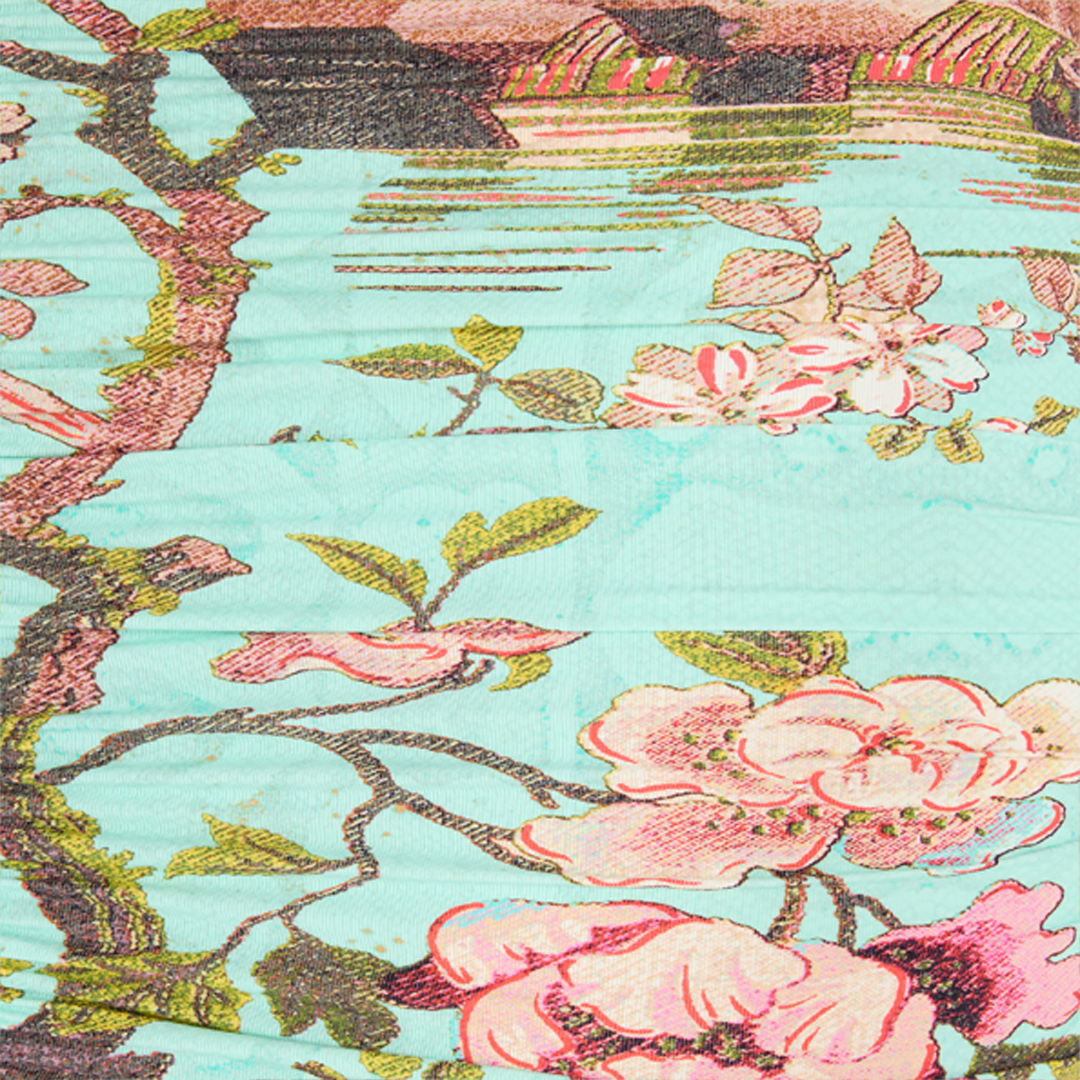 Shop Roberto Cavalli Mini Dress With Naturalistic Motif