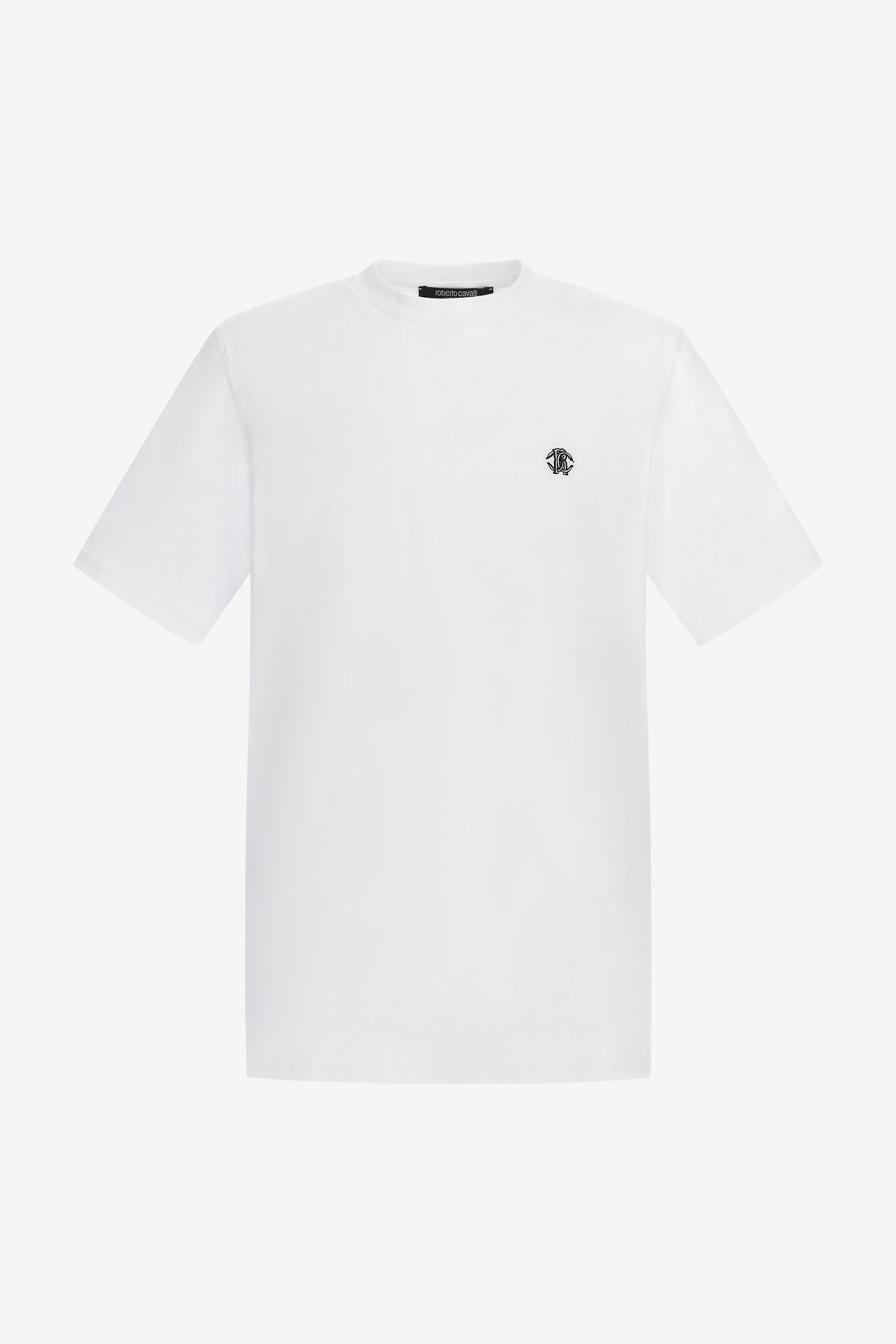 Roberto Cavalli , T-Shirts, Male, White, Xl, T-Shirt With Monogram Rc - Image 2