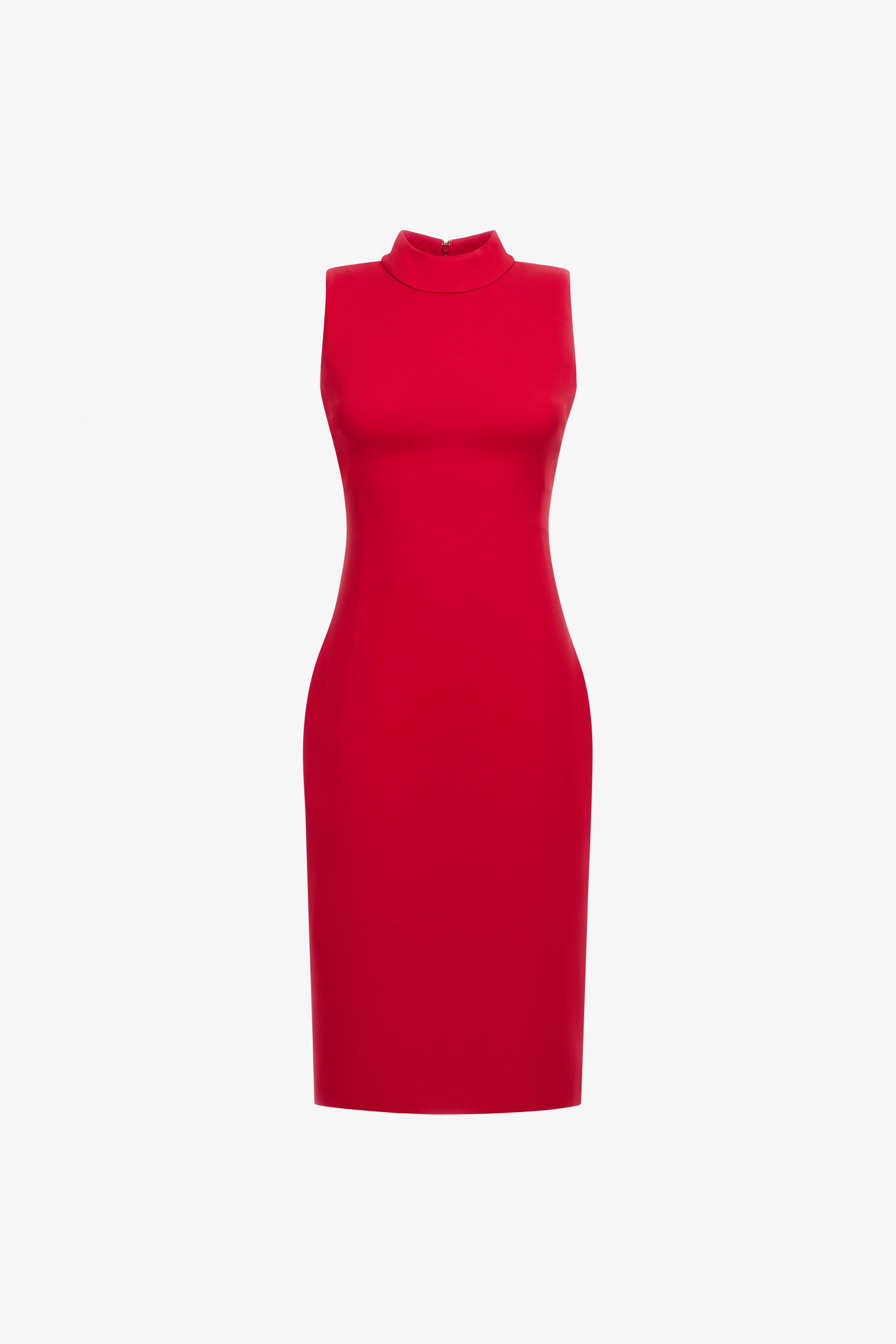 Roberto Cavalli Sleeveless Dress With Rc In Red