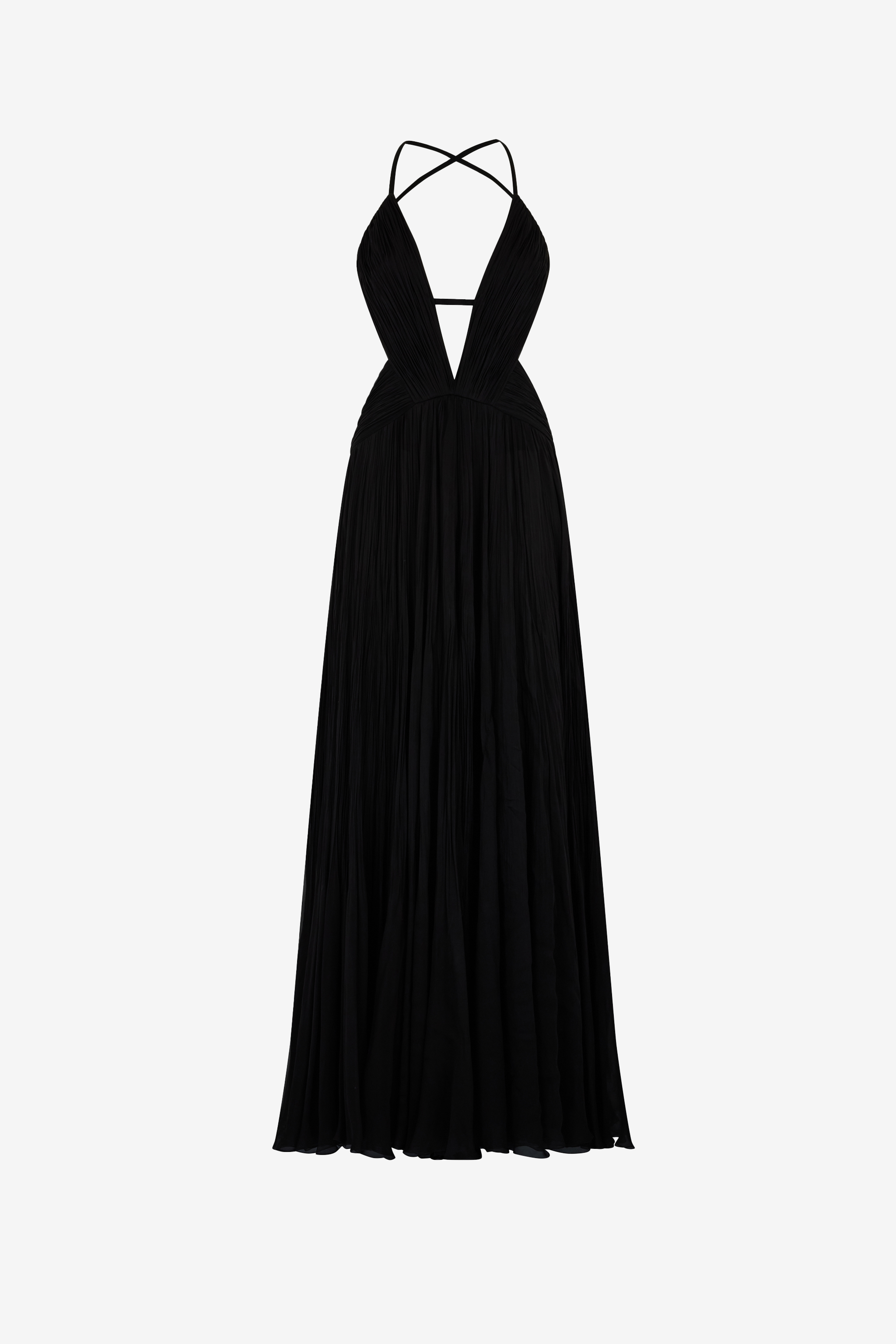 Roberto Cavalli Femme Noir Robe Longue Drapée - Robes