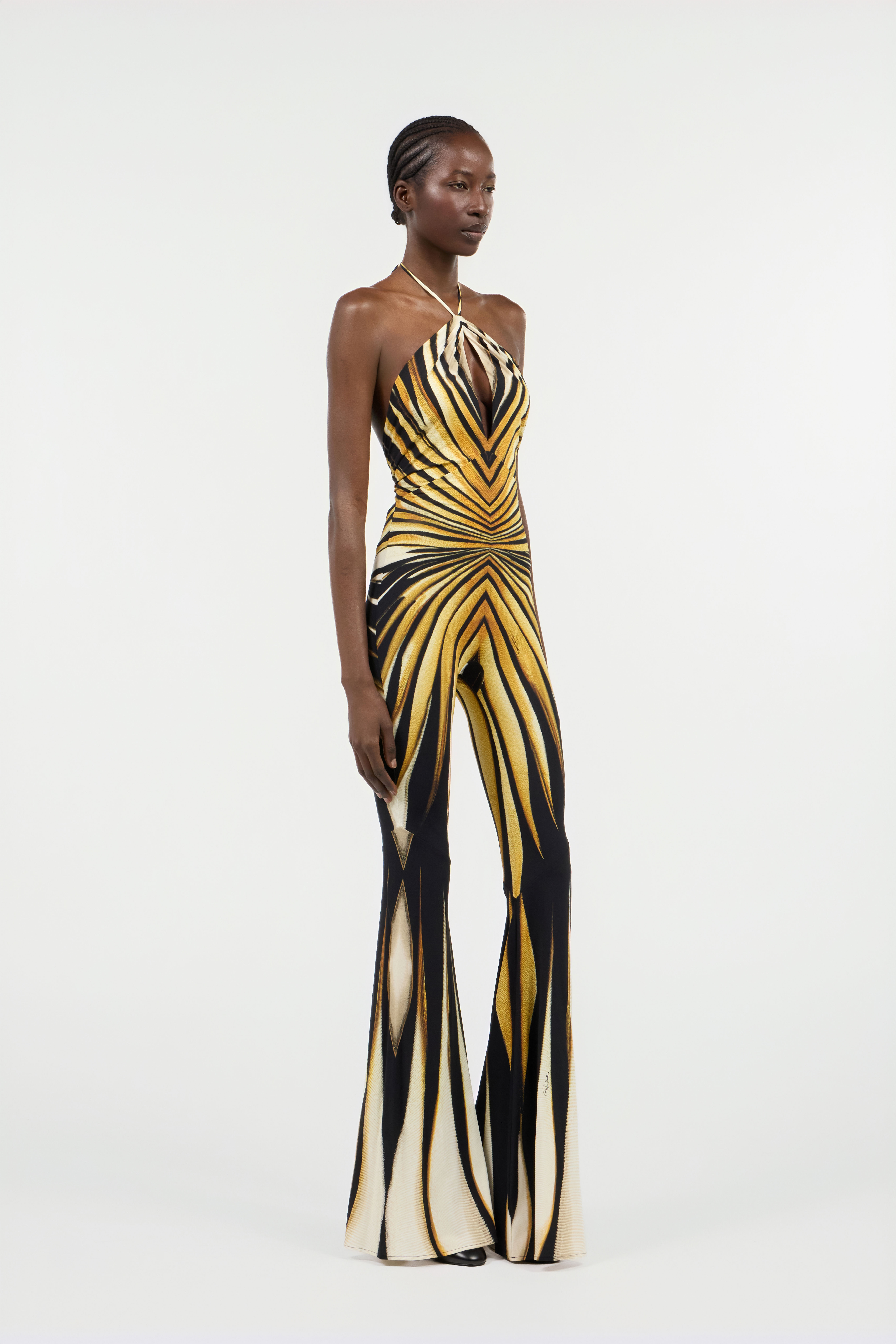 Ray Of Gold Print Jumpsuit