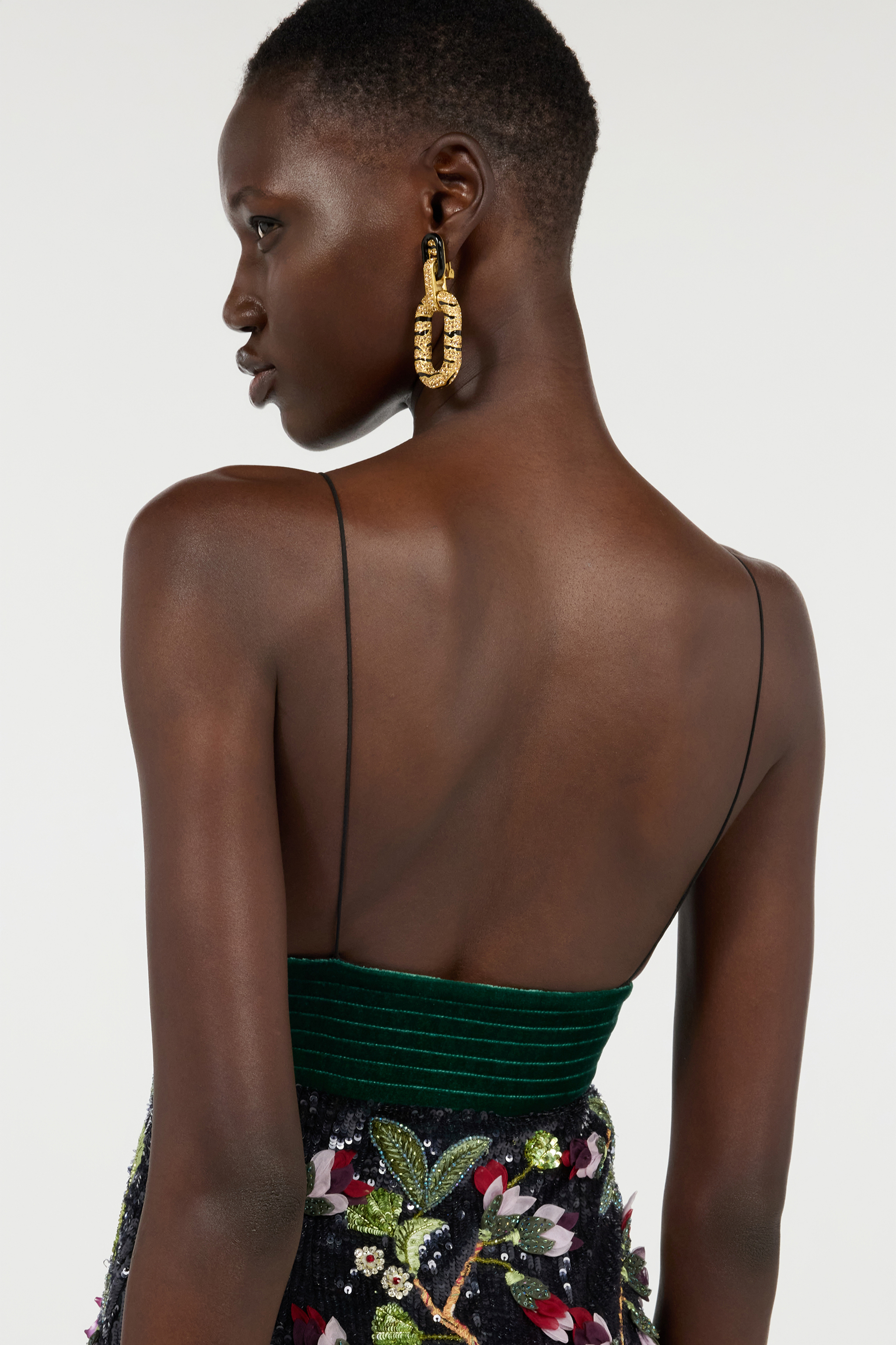 Roberto Cavalli Golden Drop Earrings With Tiger Skin Pattern In Gold