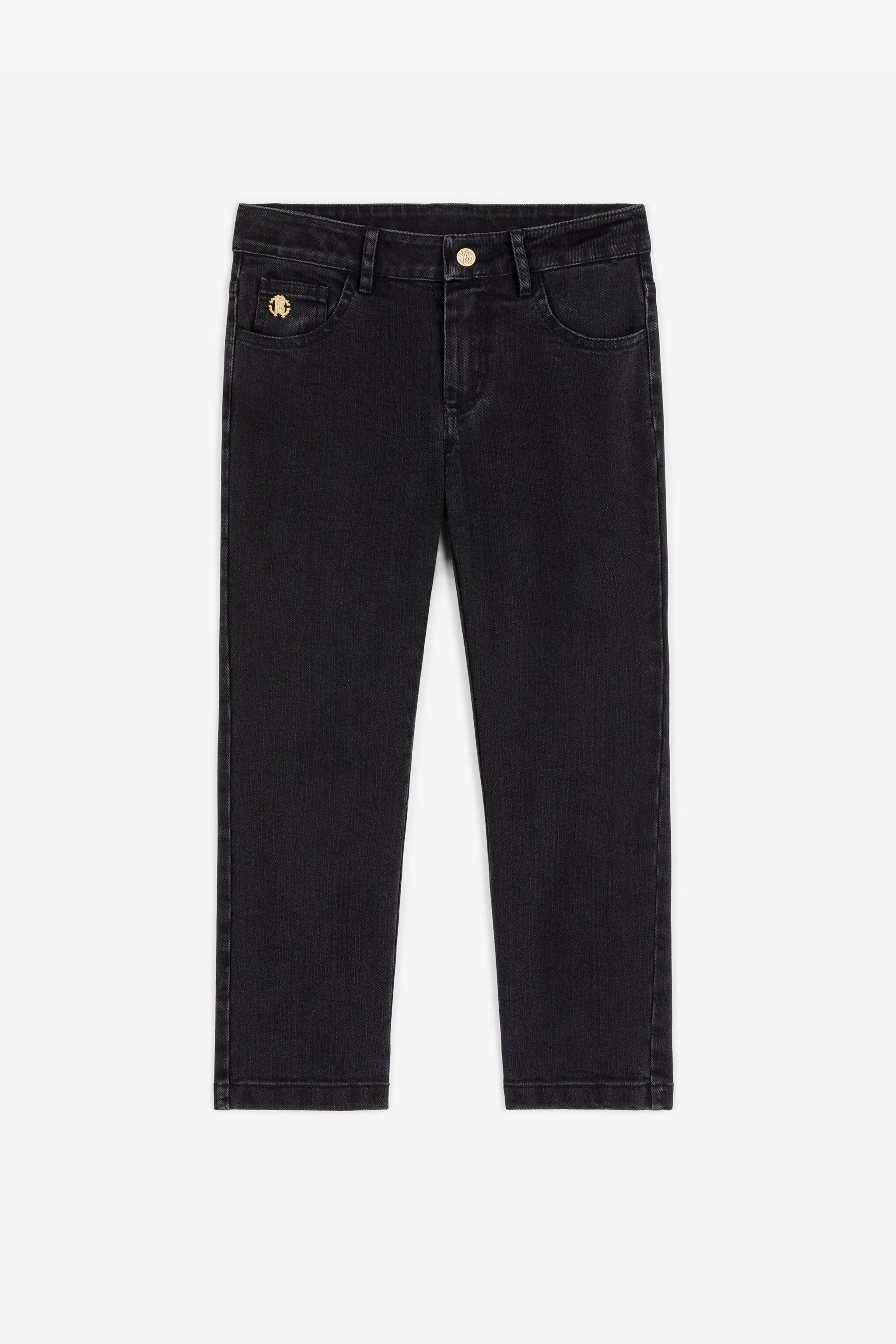 Roberto Cavalli Girls Black Rc Monogram Jeans - Ready To Wear