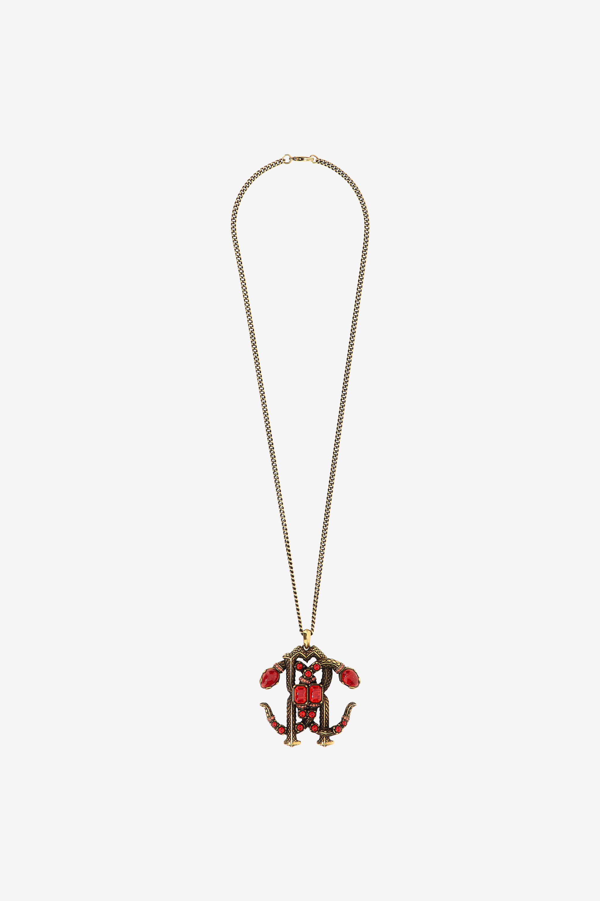 Roberto Cavalli Necklace With Monogram Rc In Gold