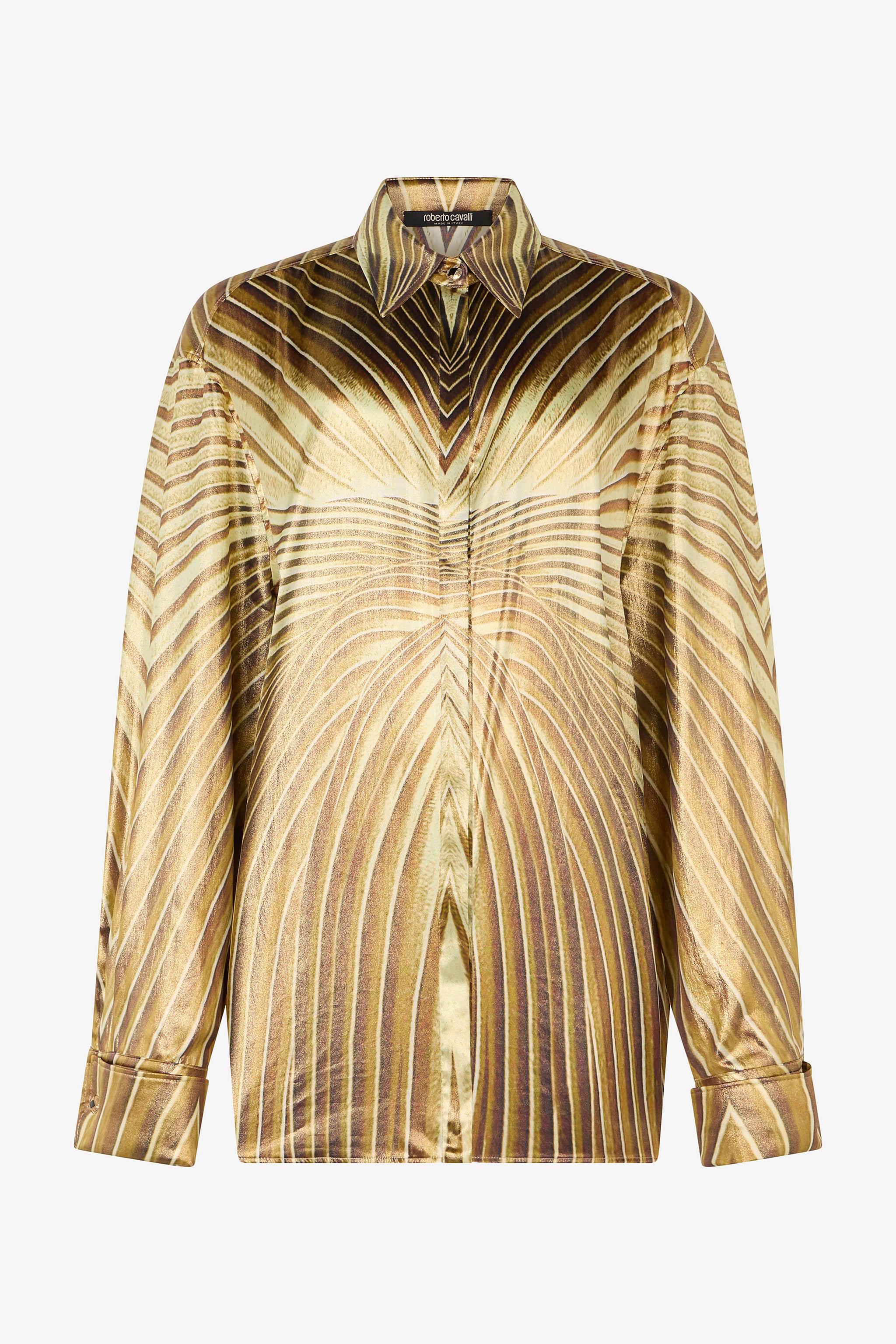 Roberto Cavalli Silk Shirt with Iside Print
