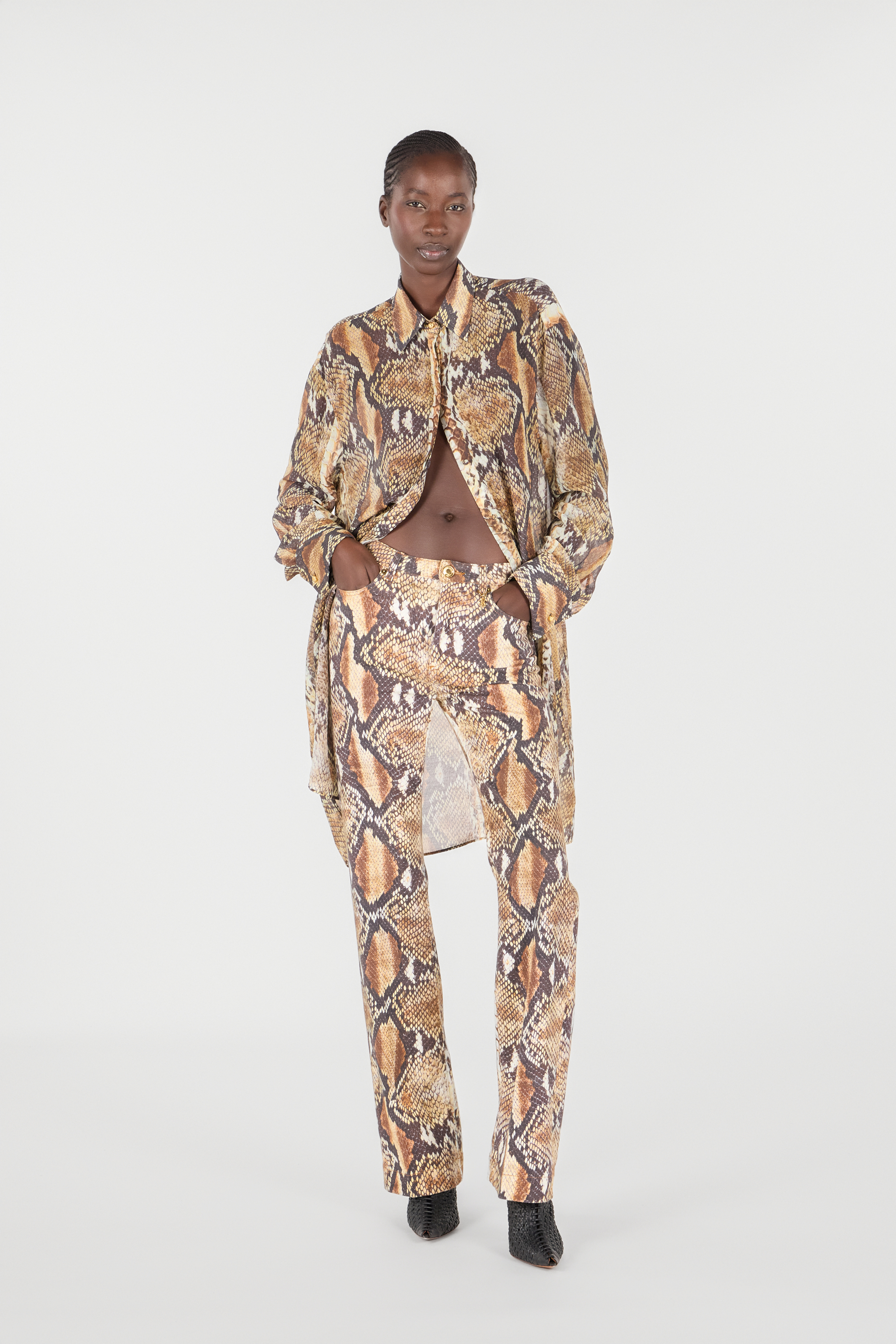 ROBERTO CAVALLI DENIM MIT PYTHON-PRINT