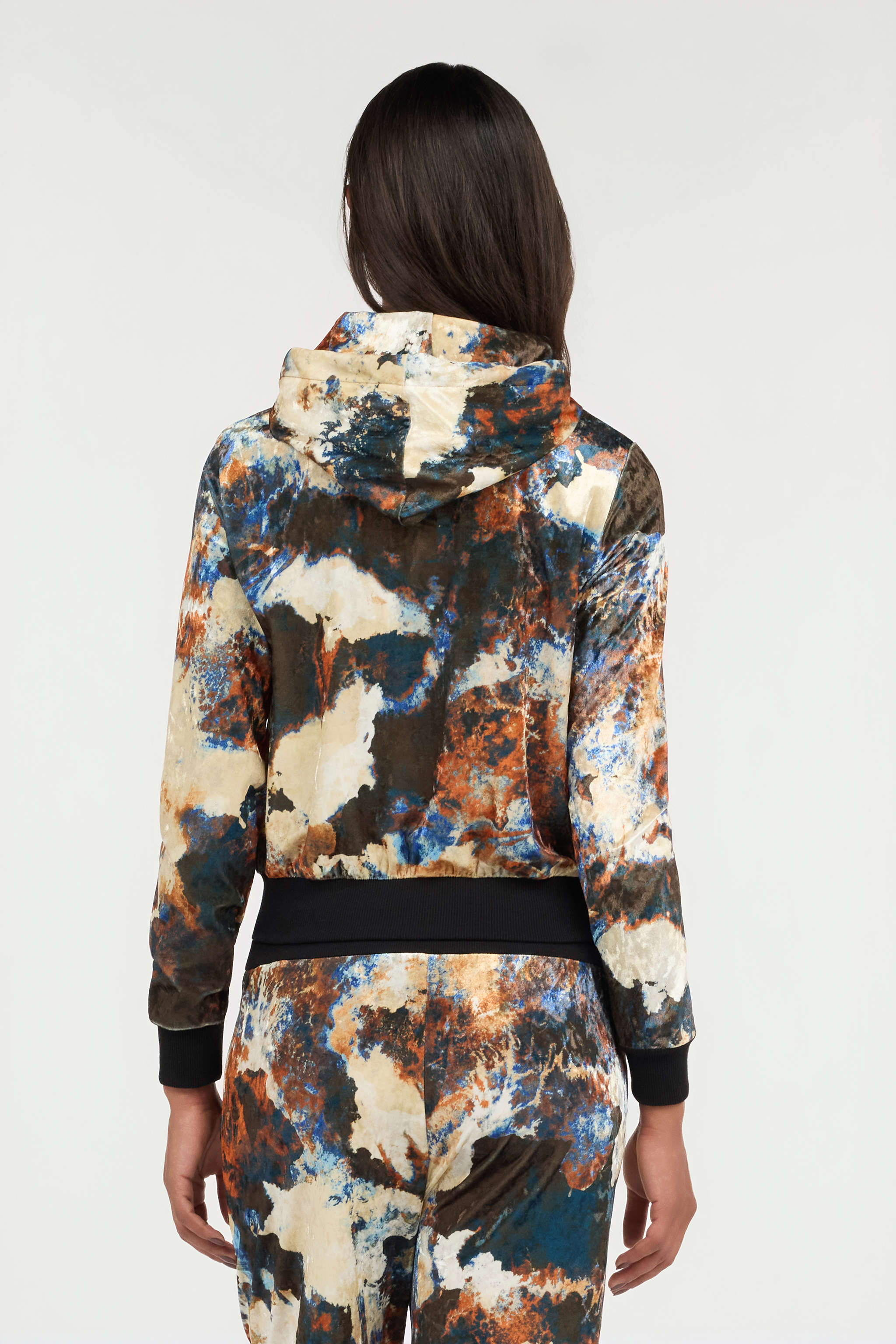 Roberto Cavalli Rusty Stain Print Sweatshirt Hoodie In Multi