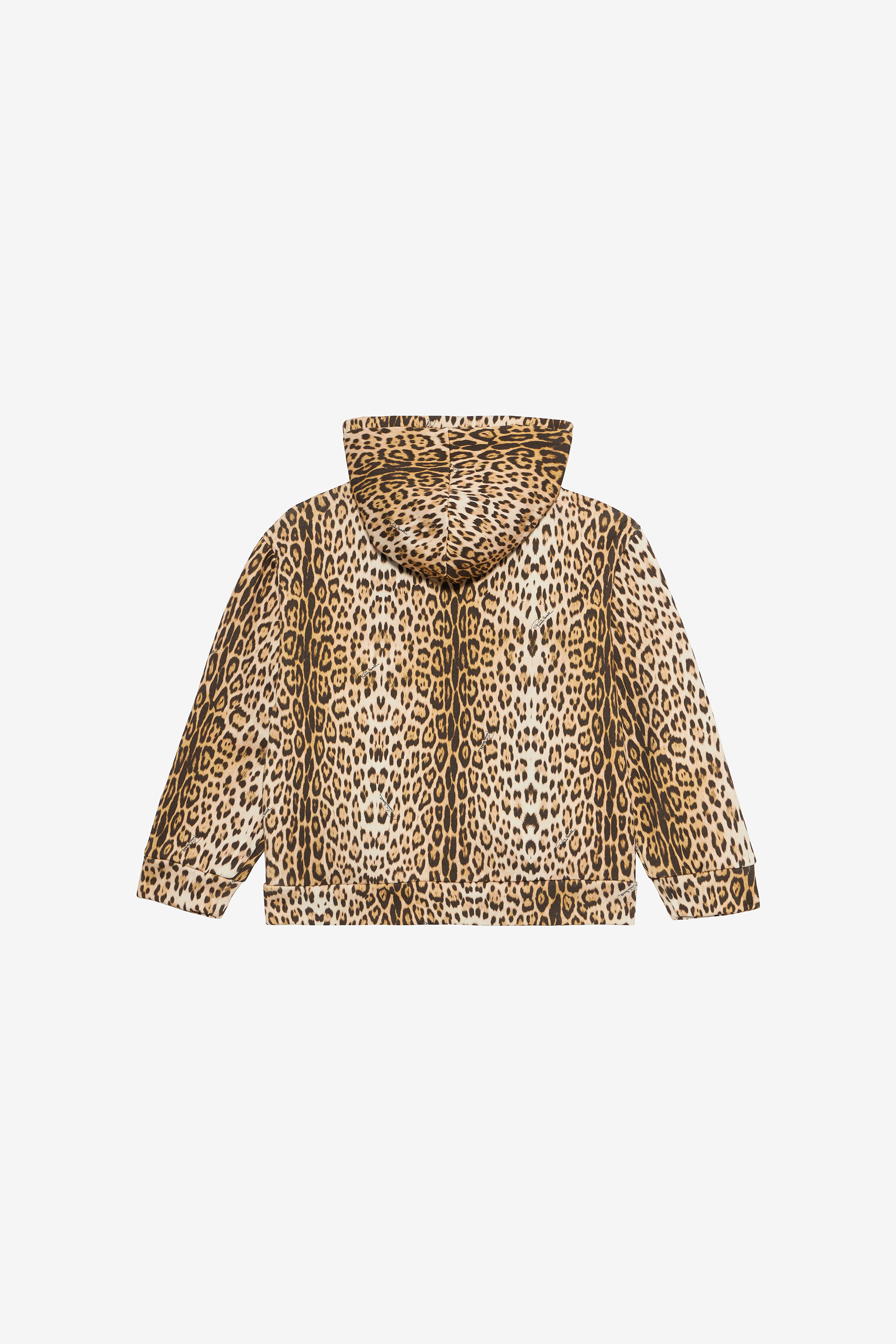 Hooded Sweatshirt With Jaguar Skin Print