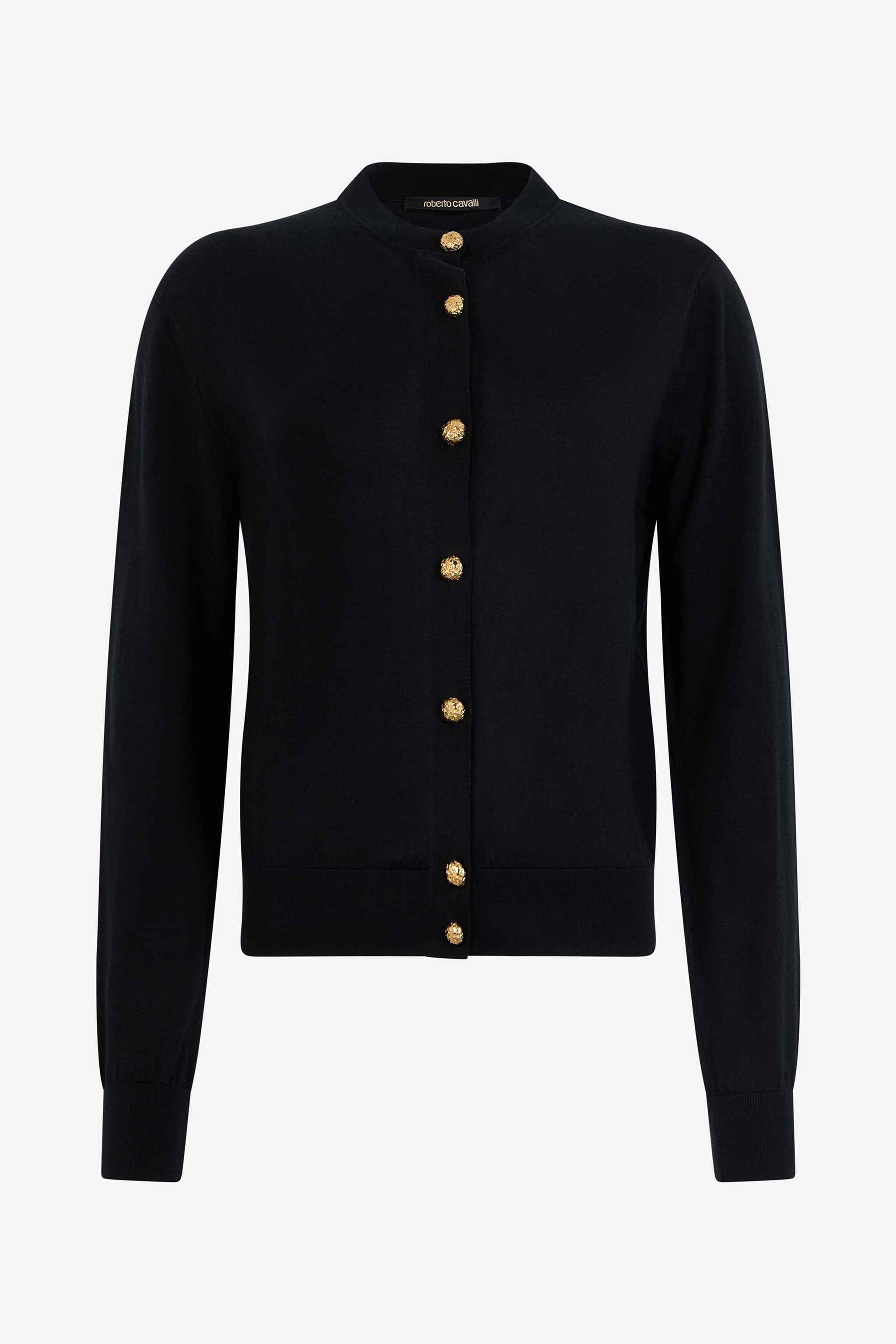 Roberto Cavalli Women's Black Wool Cardigan - Ready To Wear