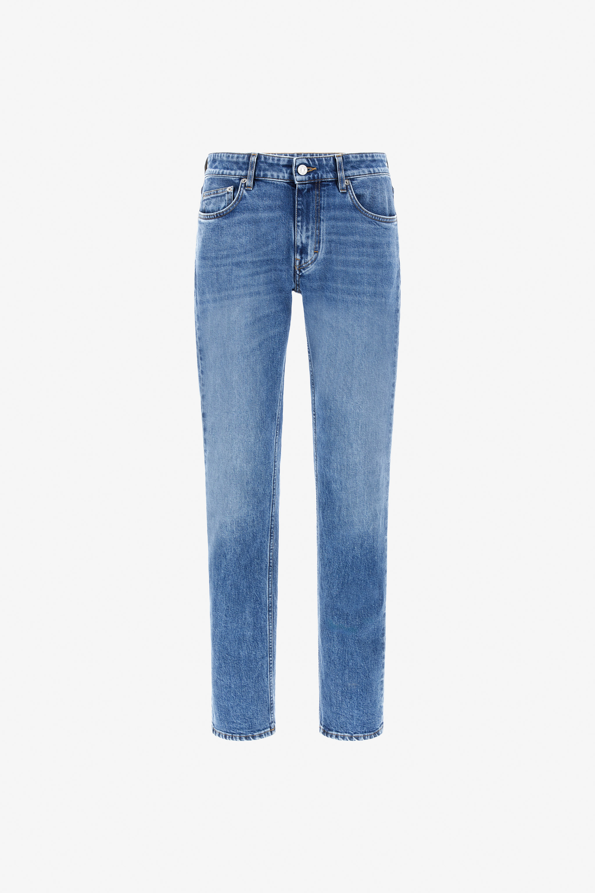 Roberto Cavalli Skinny Jeans With Rc In Dark Blue