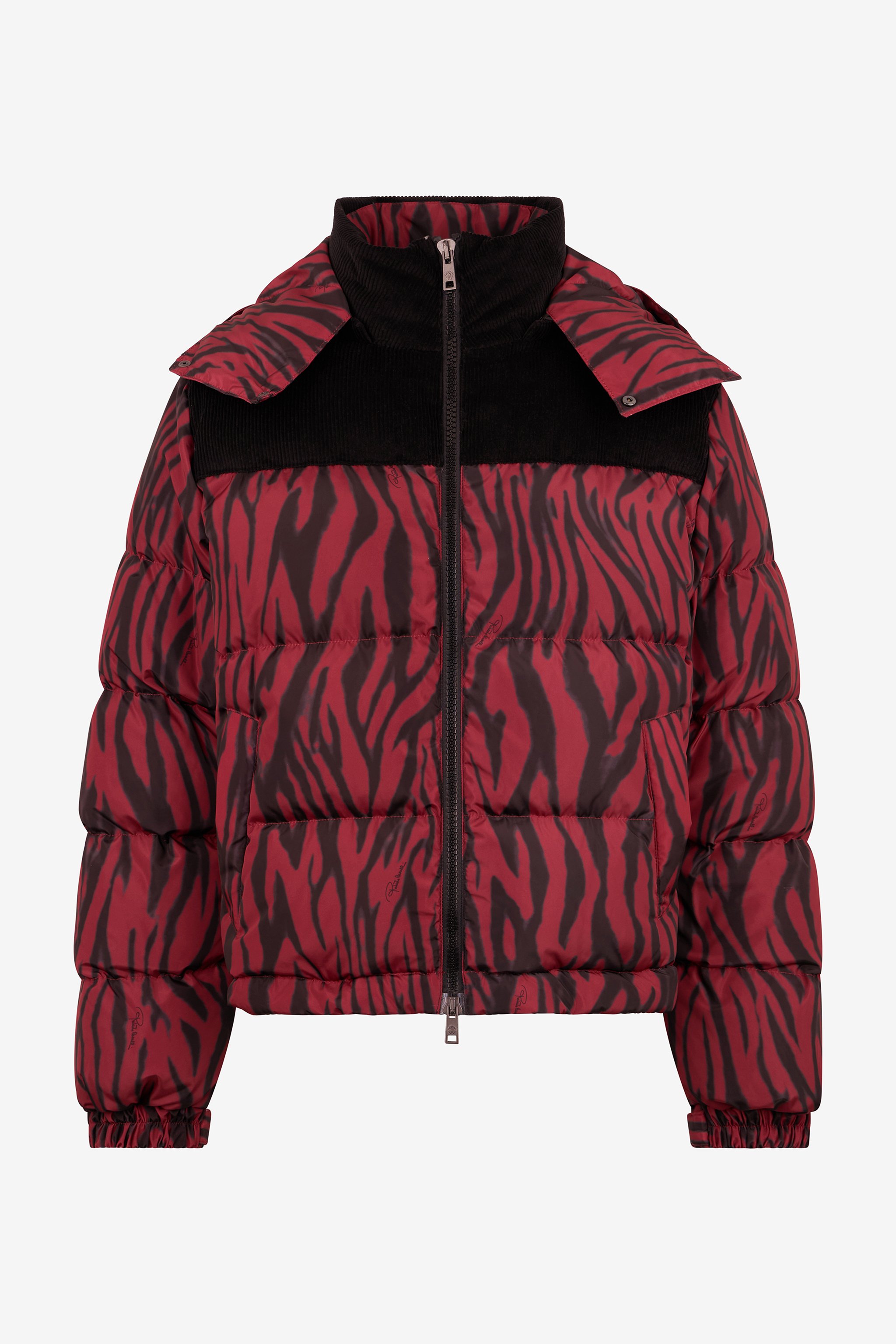Zebra Print Down Jacket