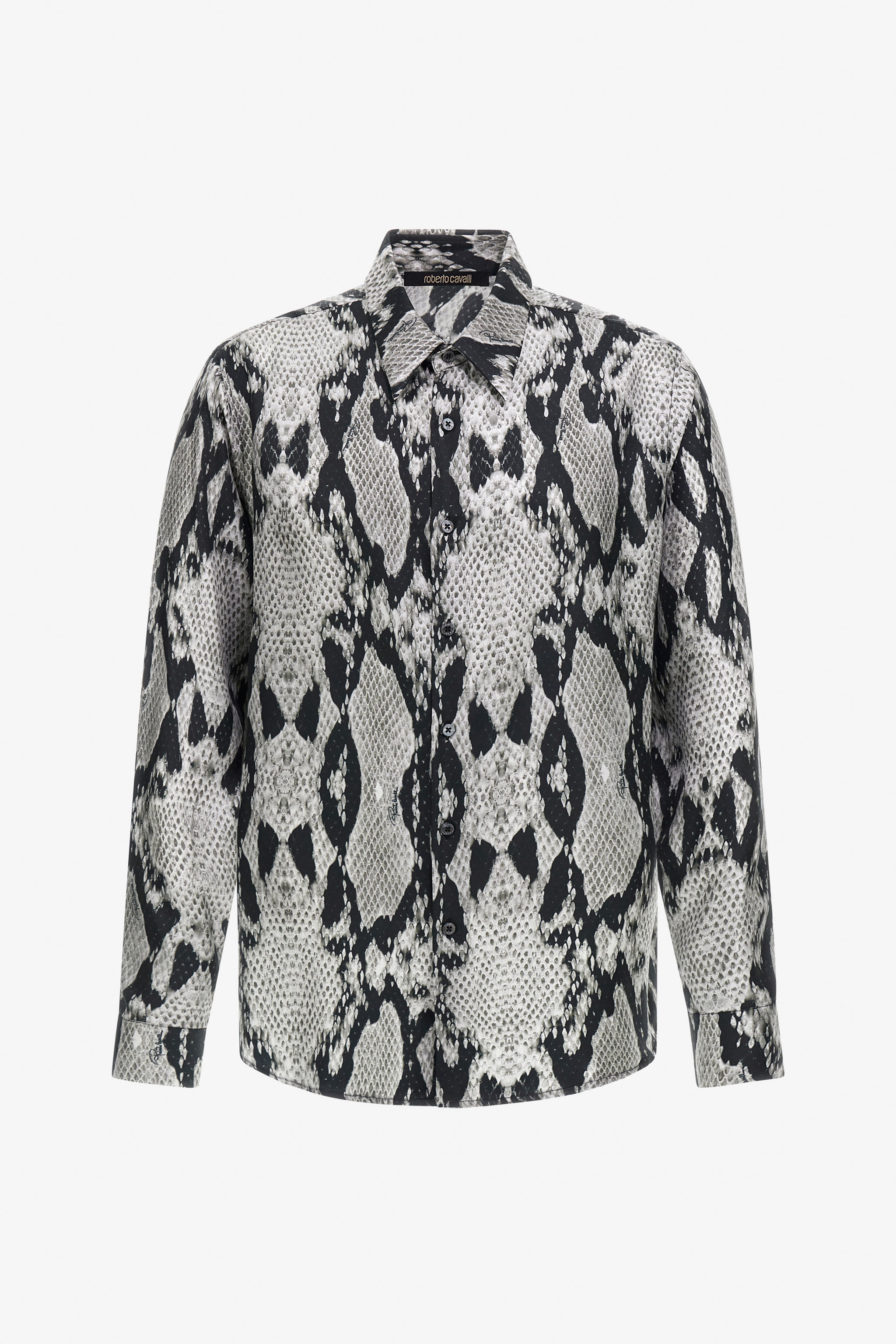 Roberto Cavalli Printed Shirt In Black