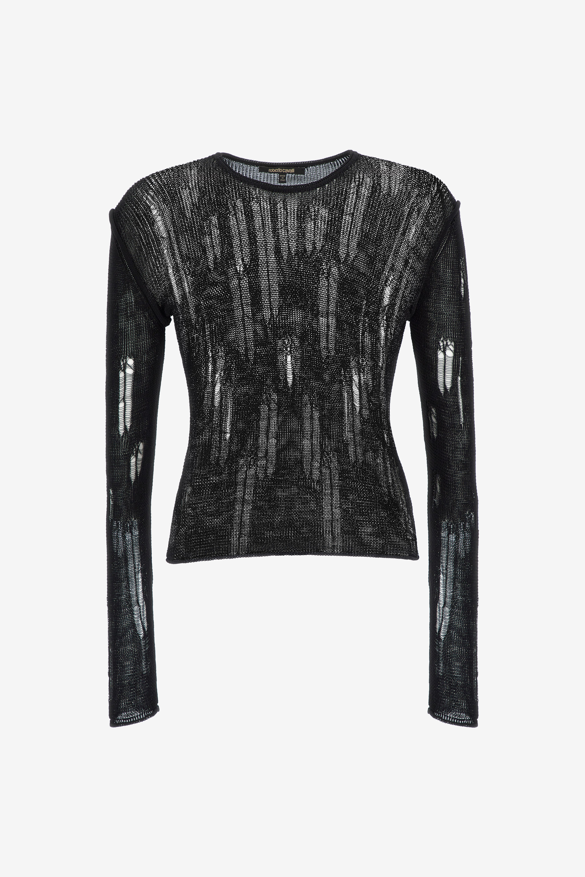 Roberto Cavalli Knitwear With Long Sleeve In Black
