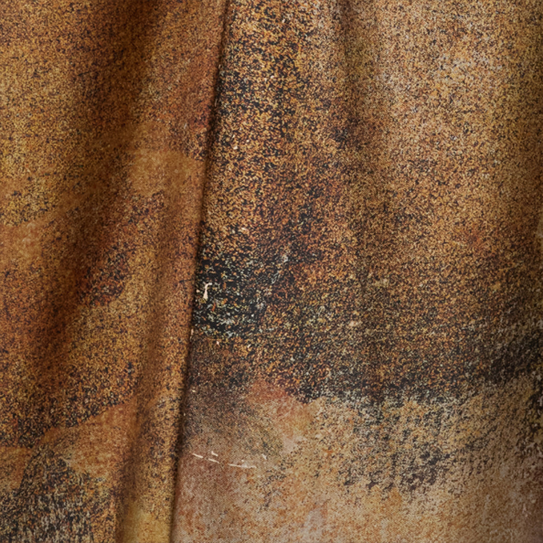 Roberto Cavalli Beige Silk Caftan With Marble Print In Brown