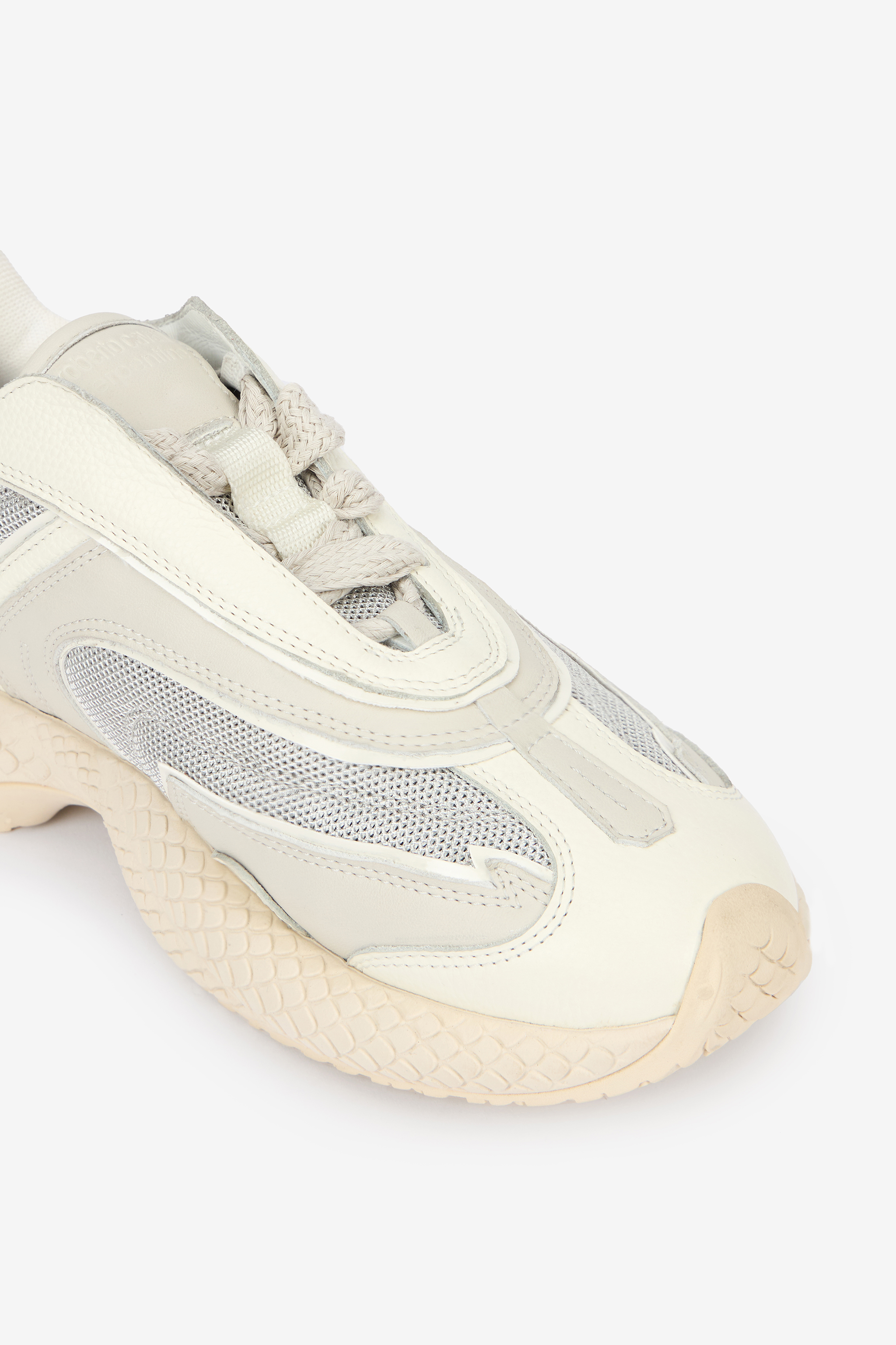 Roberto Cavalli Serpentine Sneaker In Neutral