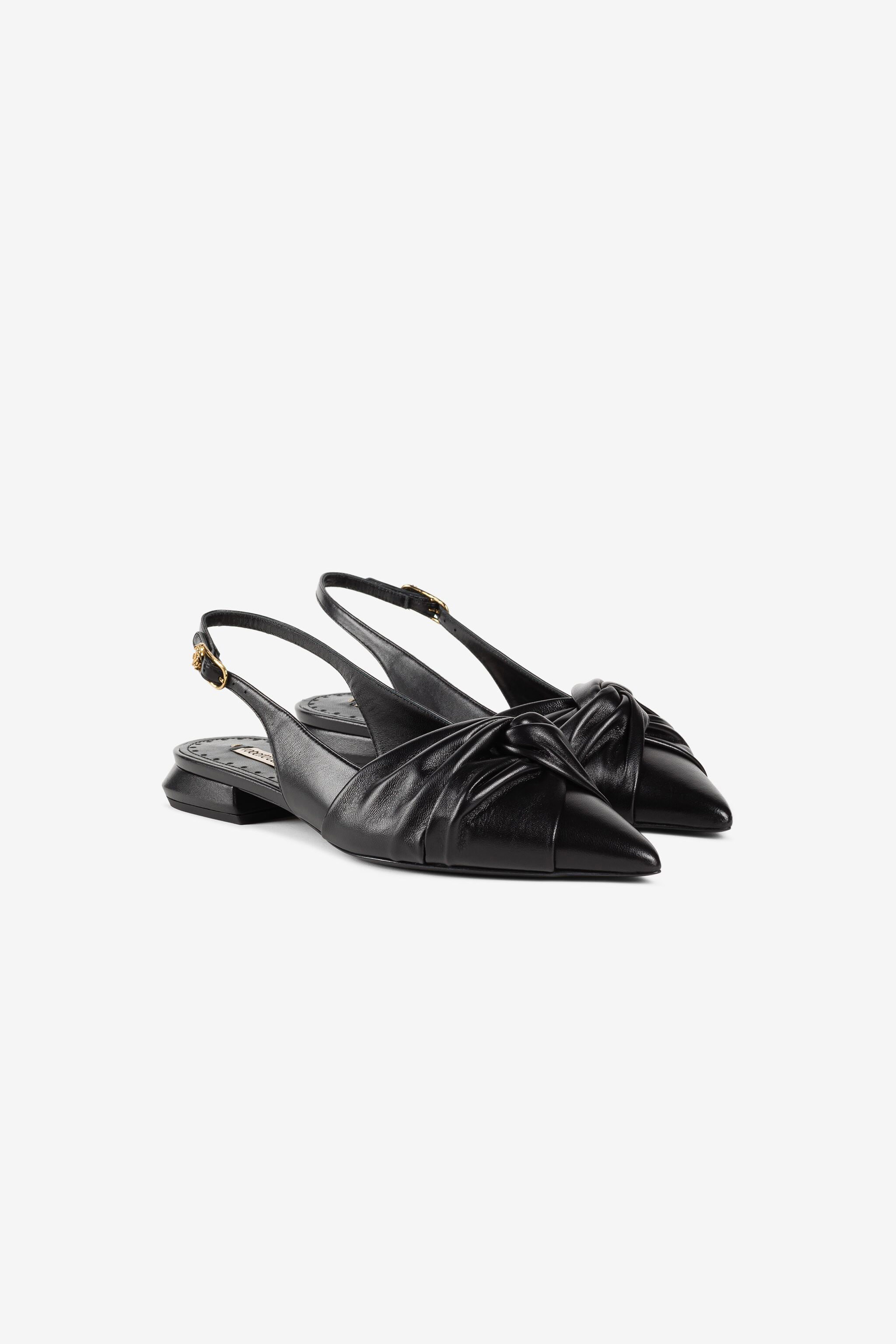 Roberto Cavalli 25mm Low-block Heel Ballerinas In Black