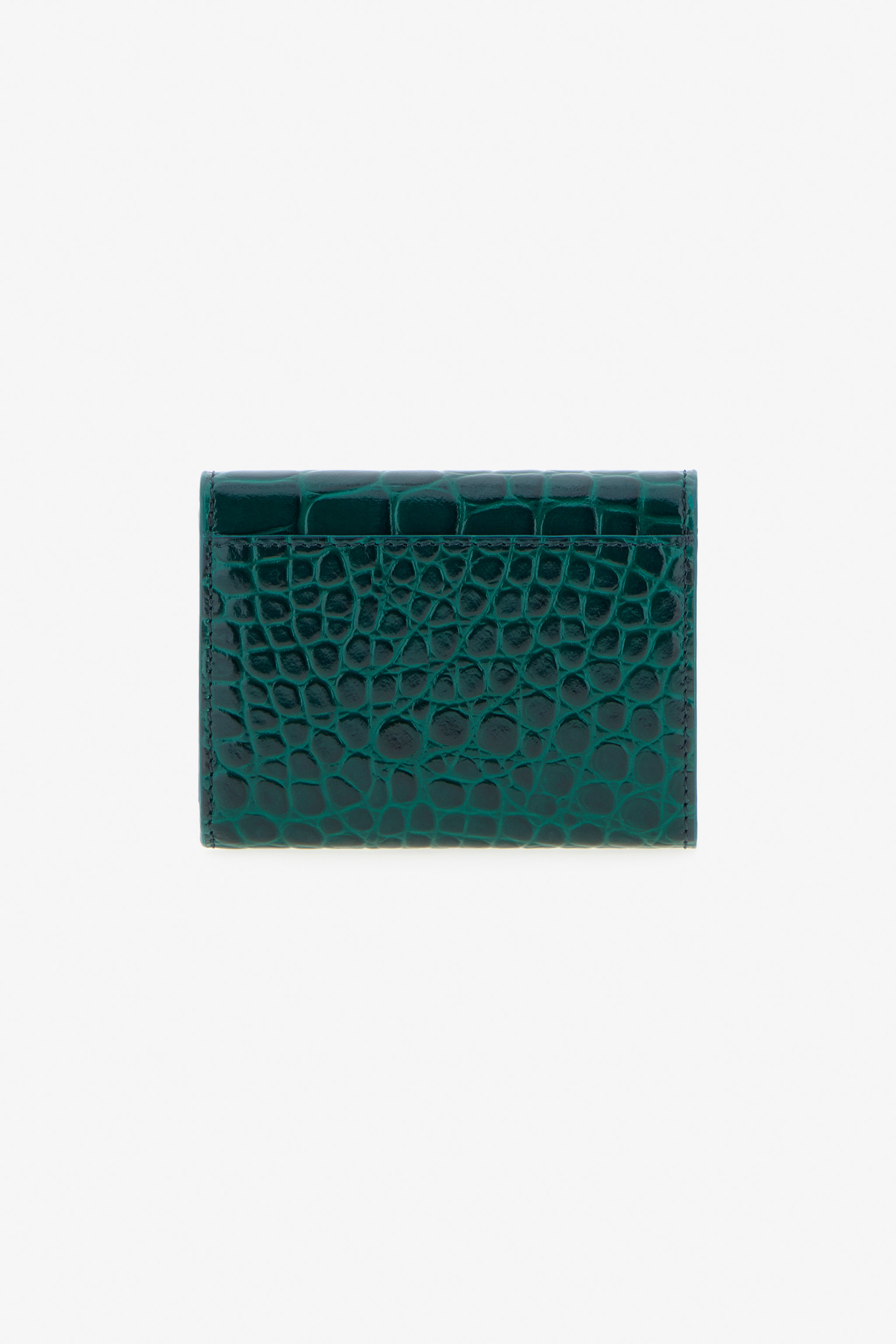 Roberto Cavalli Crocodile-print Wallet In Dark Green