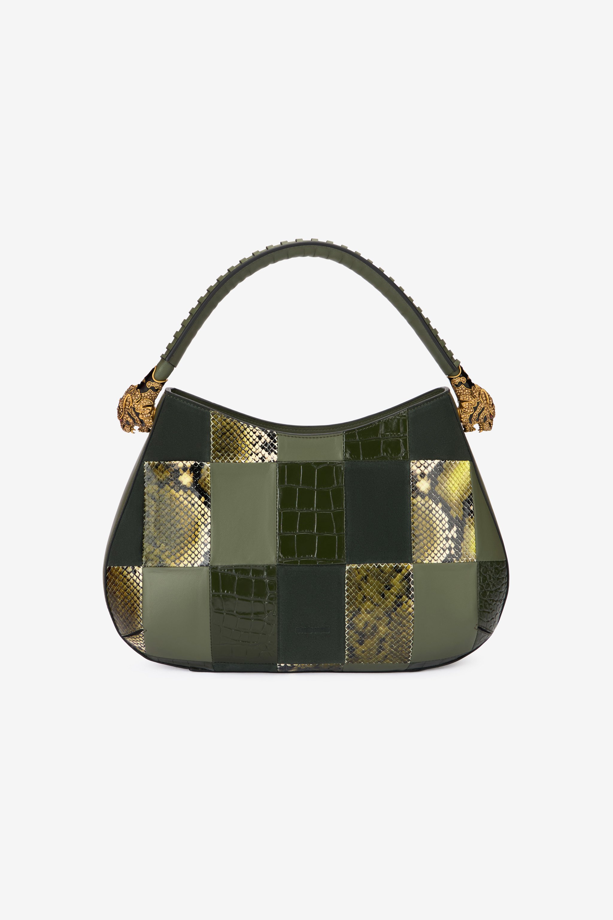 ROBERTO CAVALLI HOBO ROAR BAG MIT PATCHWORK 