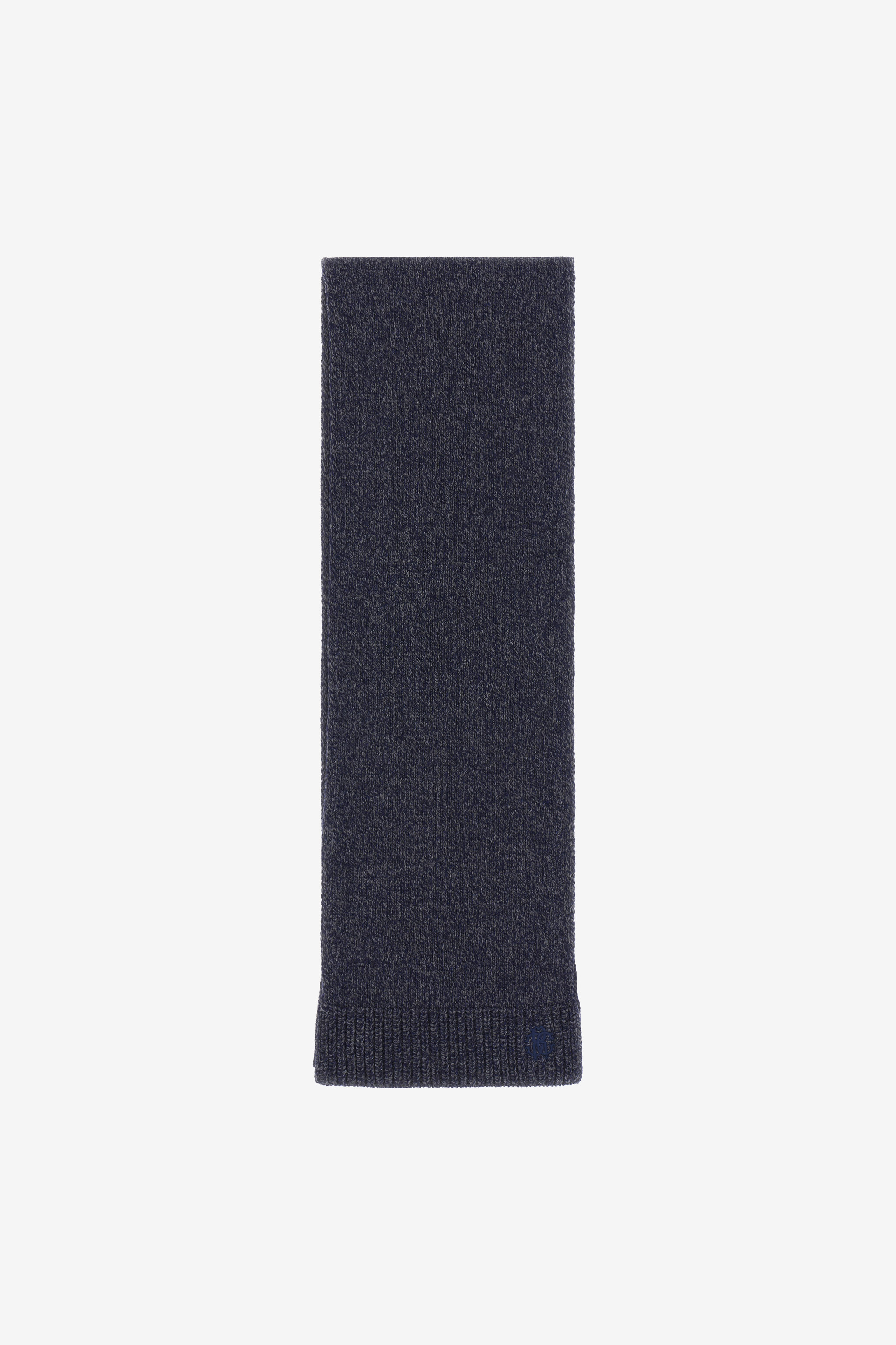 Dark Blue Scarf With Monogram RC in Dark blue | Roberto Cavalli®