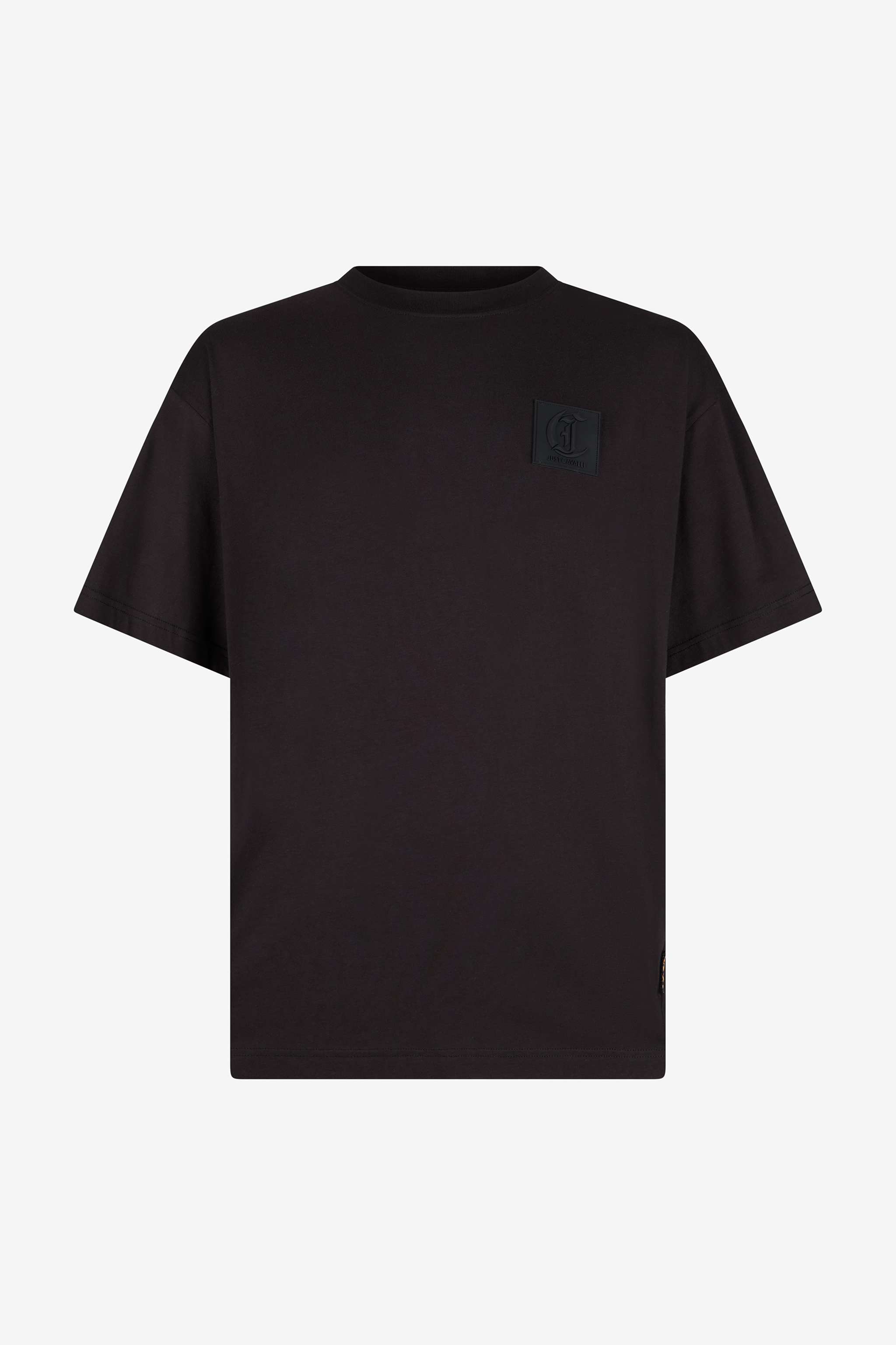 Black T-Shirt With Logo Patch