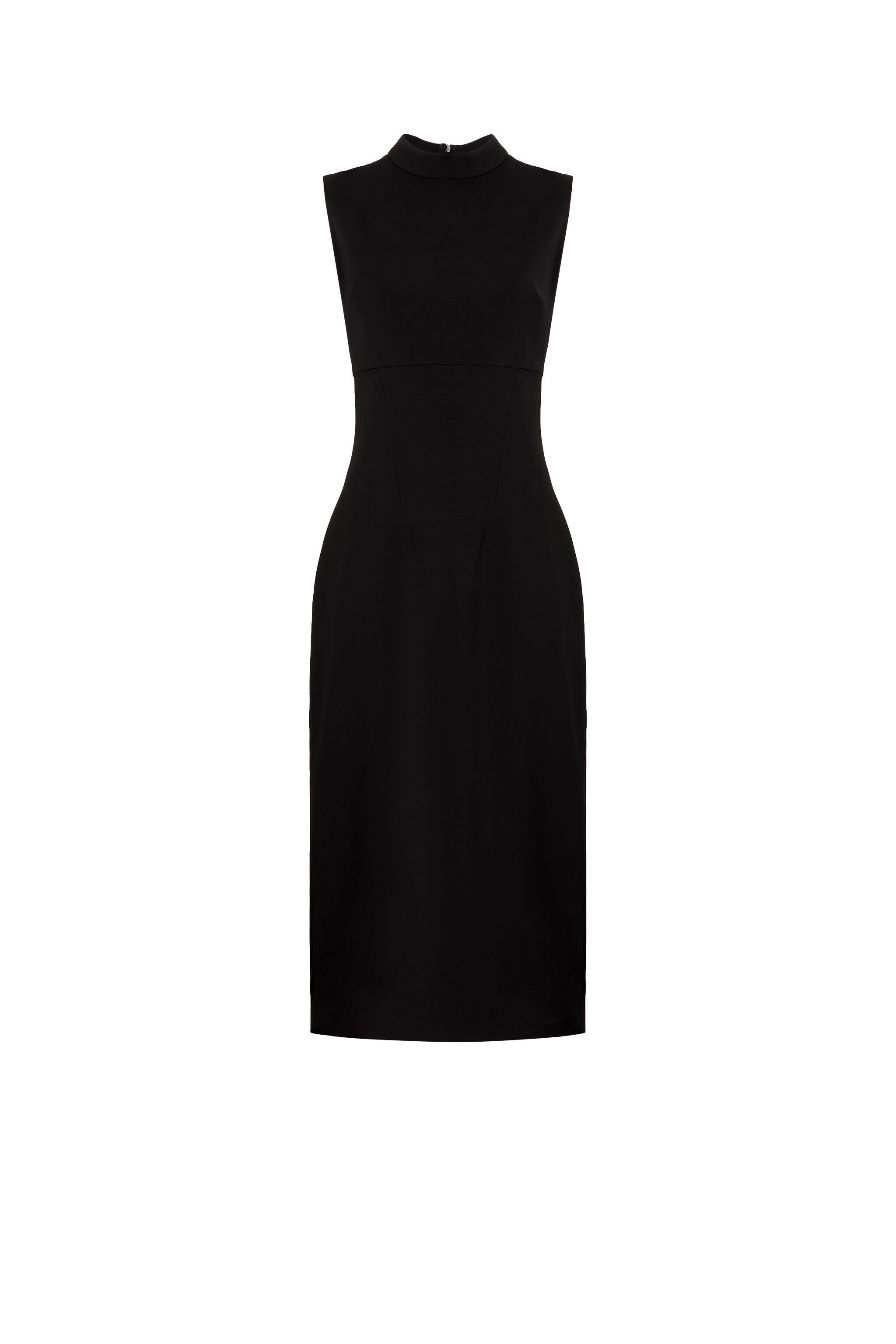 Roberto Cavalli Mock-neck Sleeveless Dress In Black