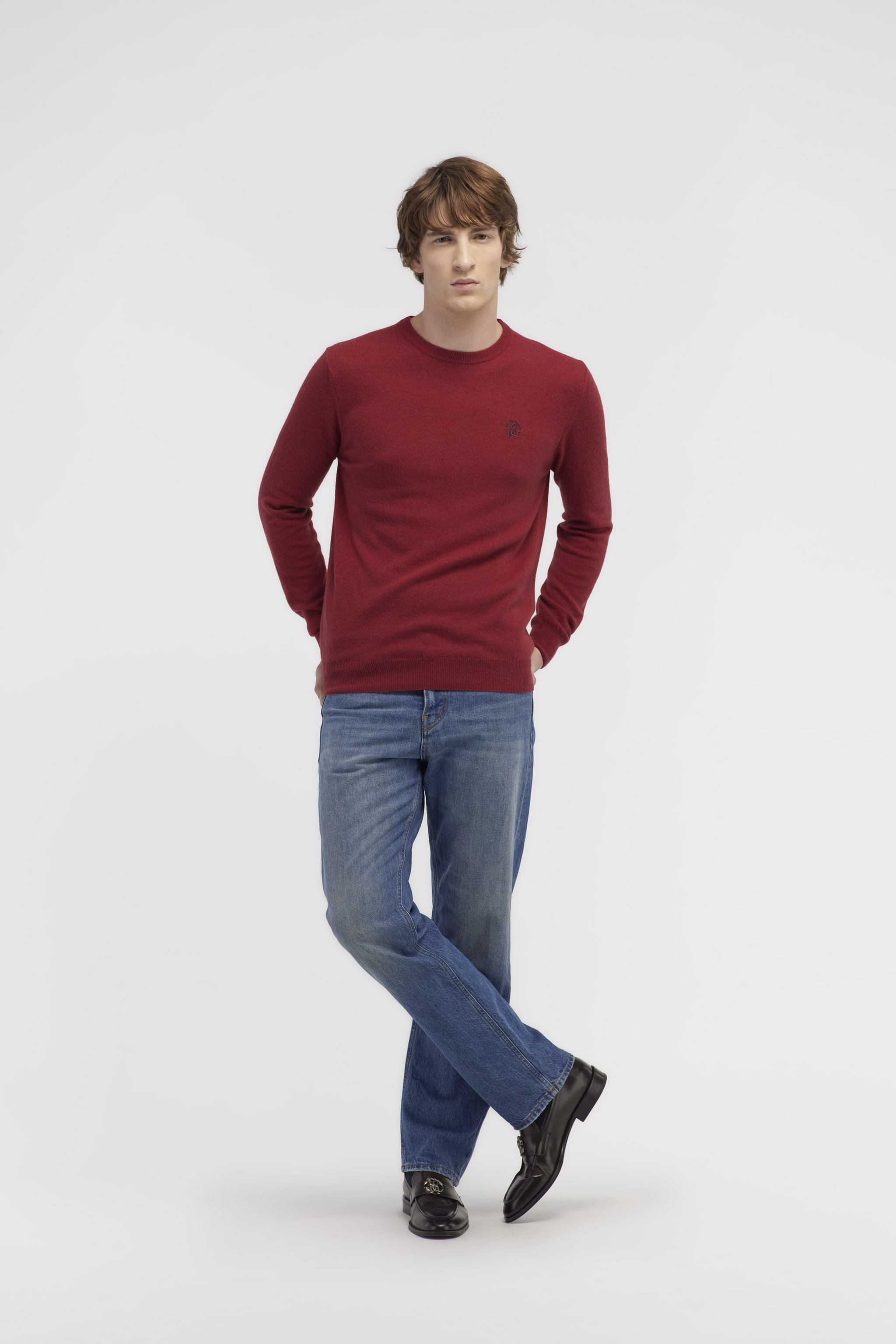 Wool sweater with Monogram Mirror Snake