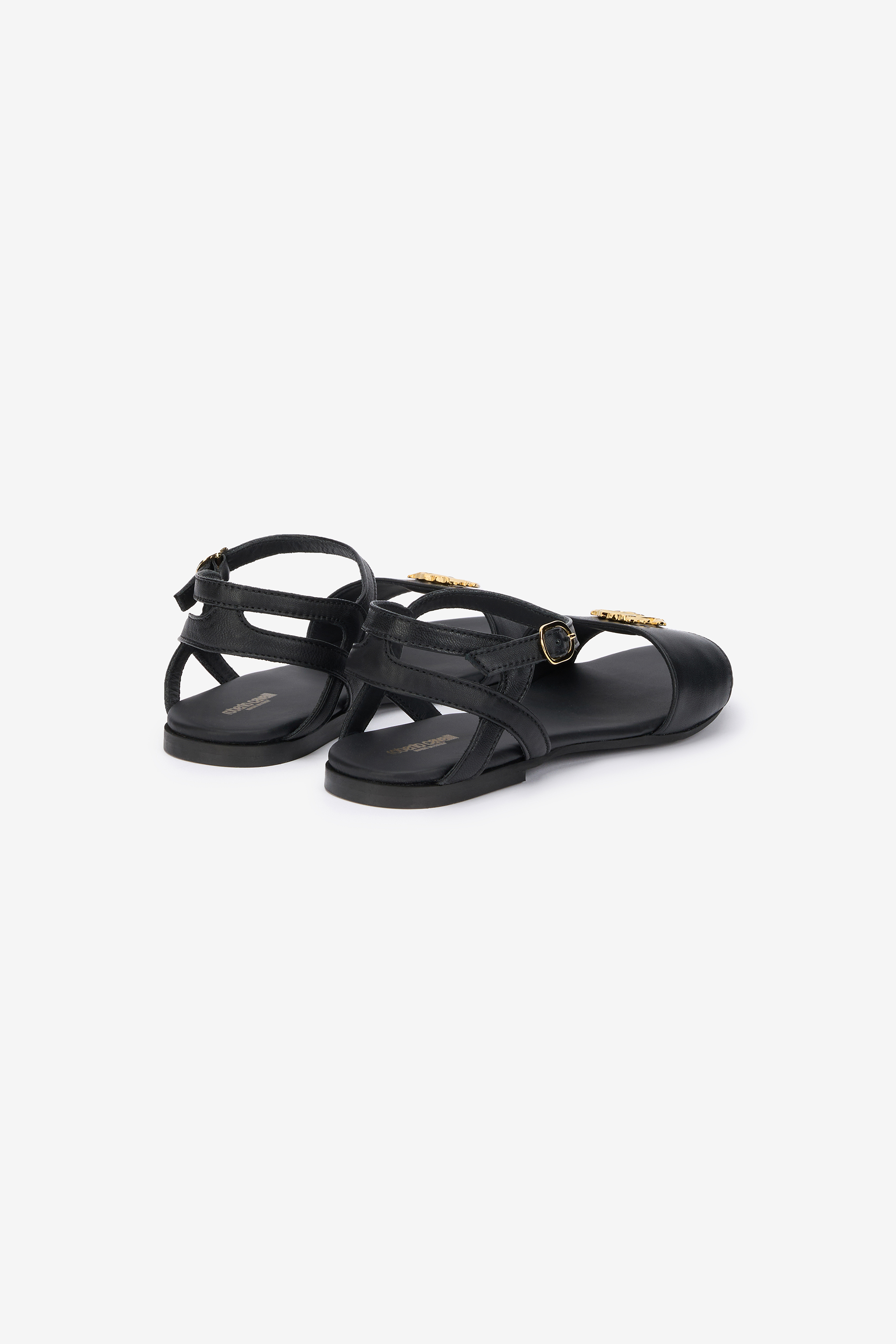Black Sandal With Monogram RC