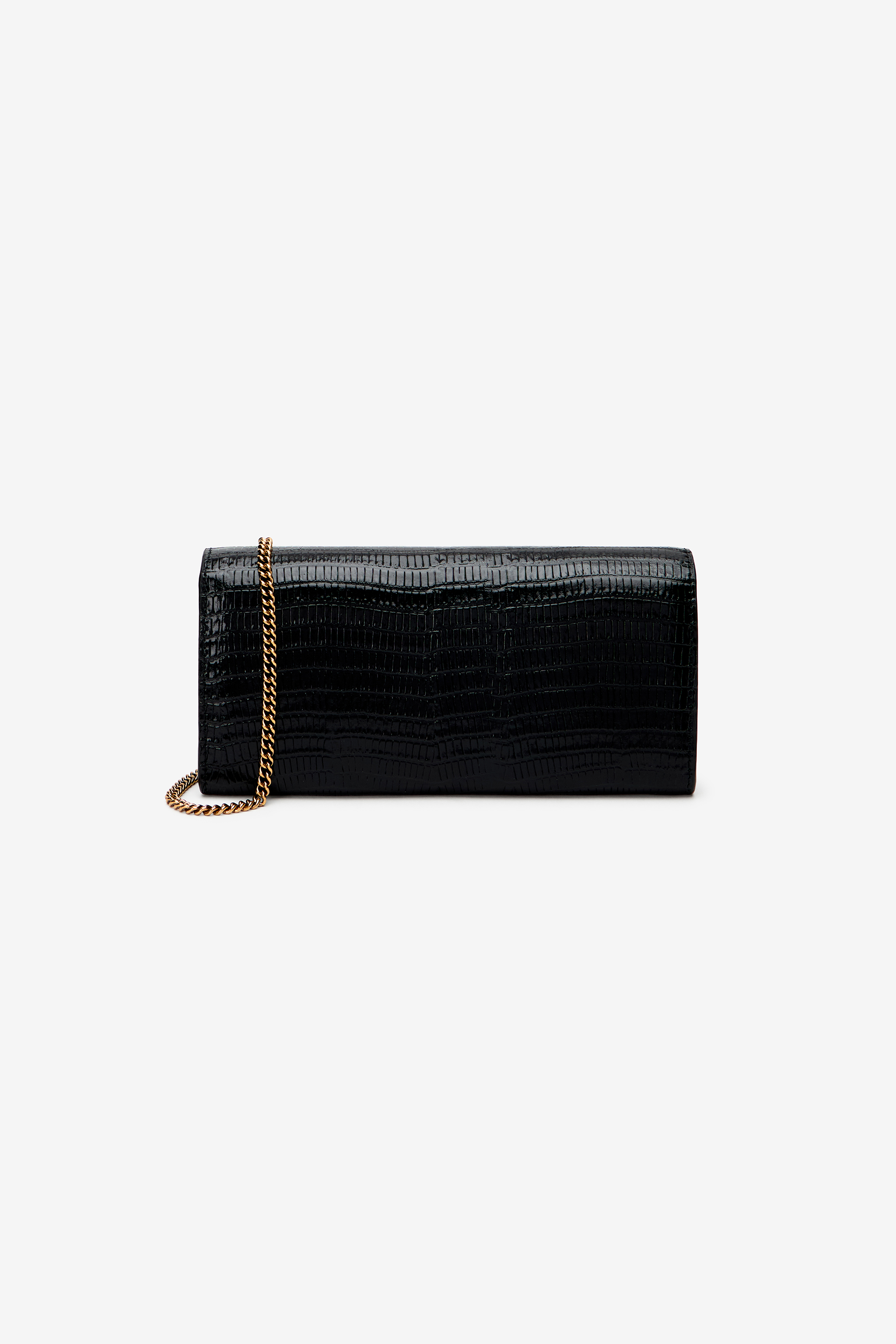 Roberto Cavalli Black Leather Roar Mini Bag
