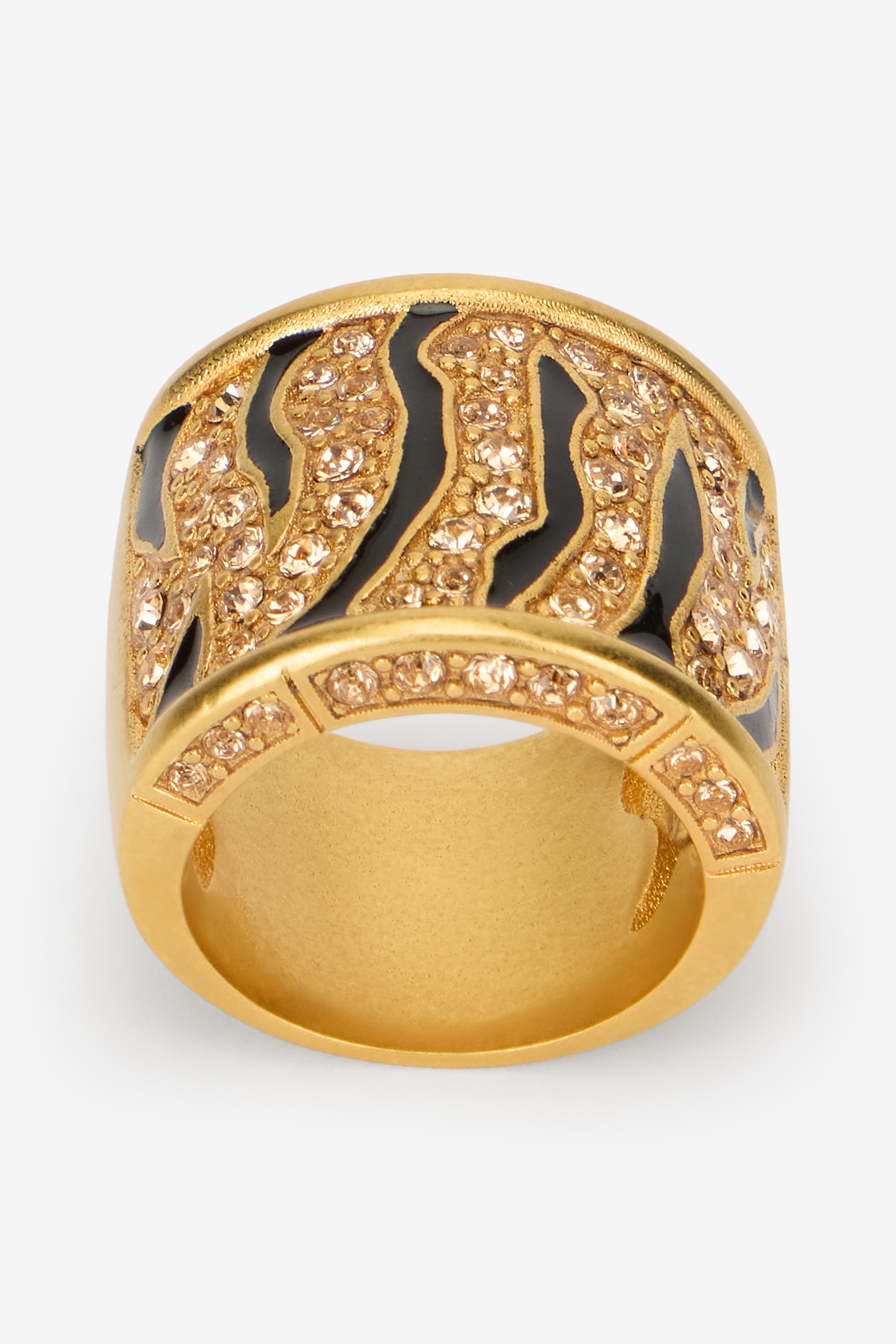 Roberto Cavalli Women's Gold/Golden/Yellow -Tone Roar Ring - Fashion Jewelry En Yellow/Topaz