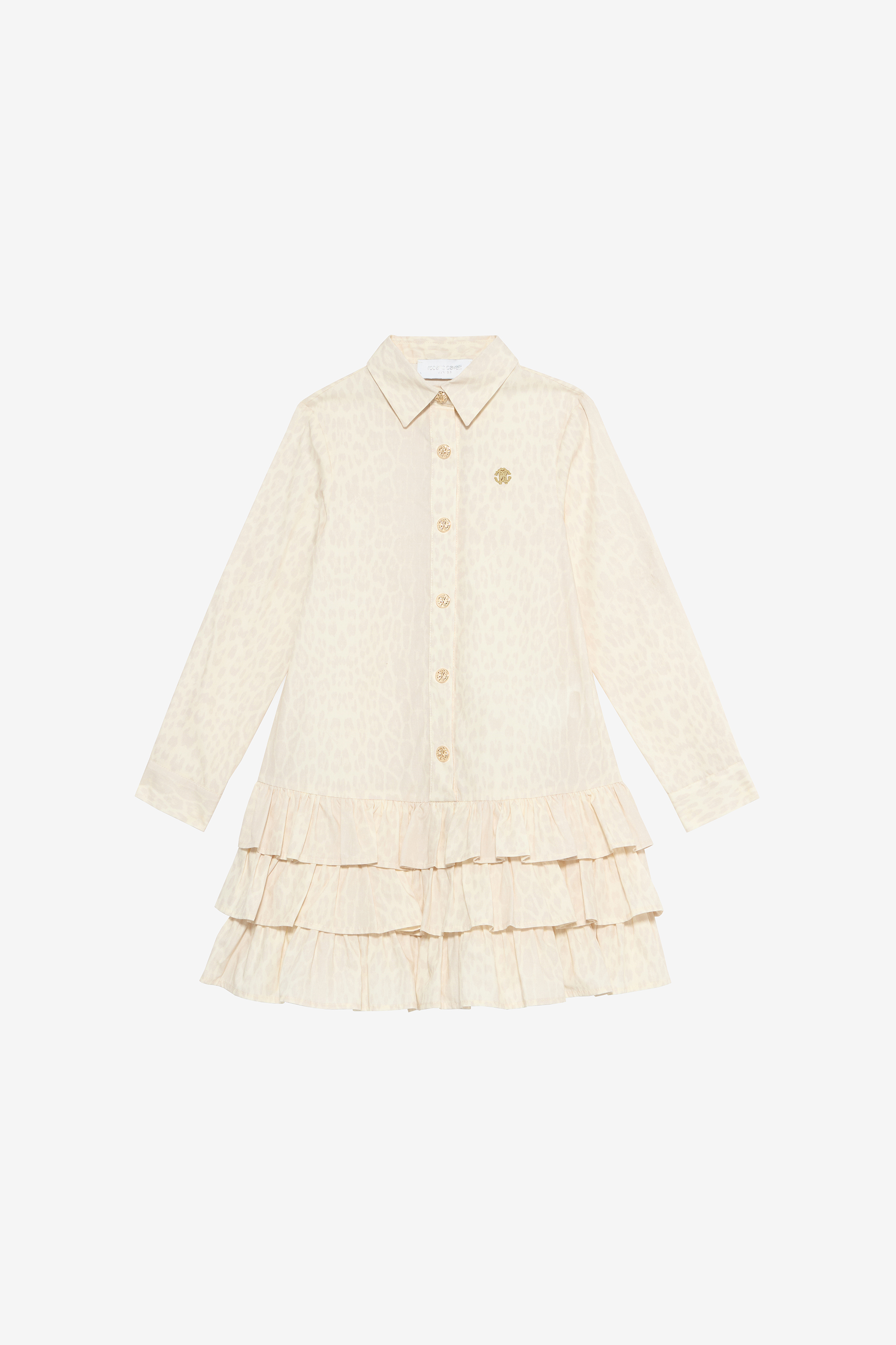 Roberto Cavalli Girls Ruffled Cotton Dress - Dresses Avory
