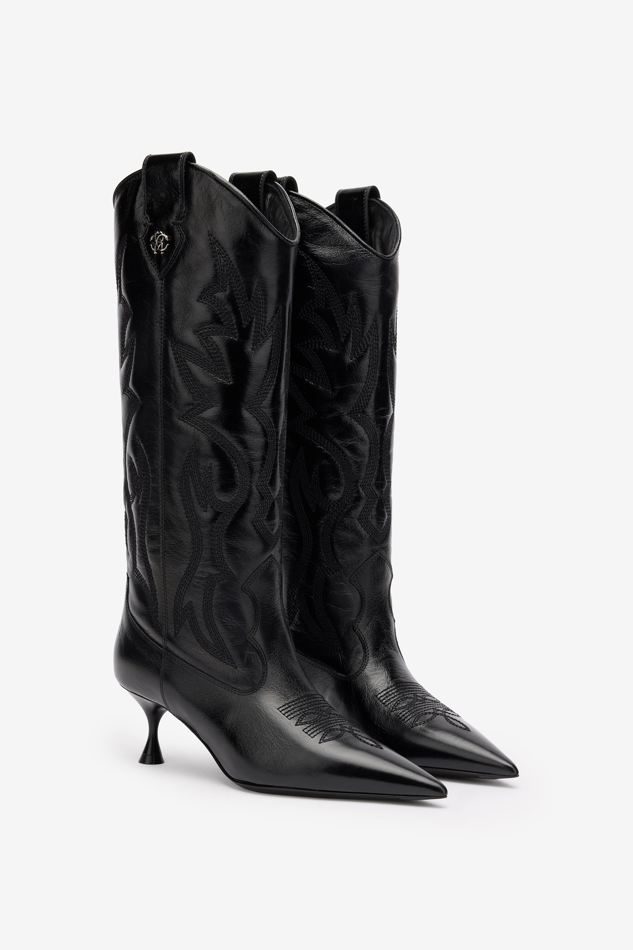 Roberto Cavalli Boots With Quilted Motif In Black