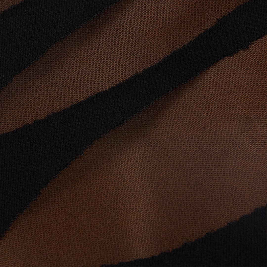 Roberto Cavalli Black Sweater With Two-tone Pattern In Black