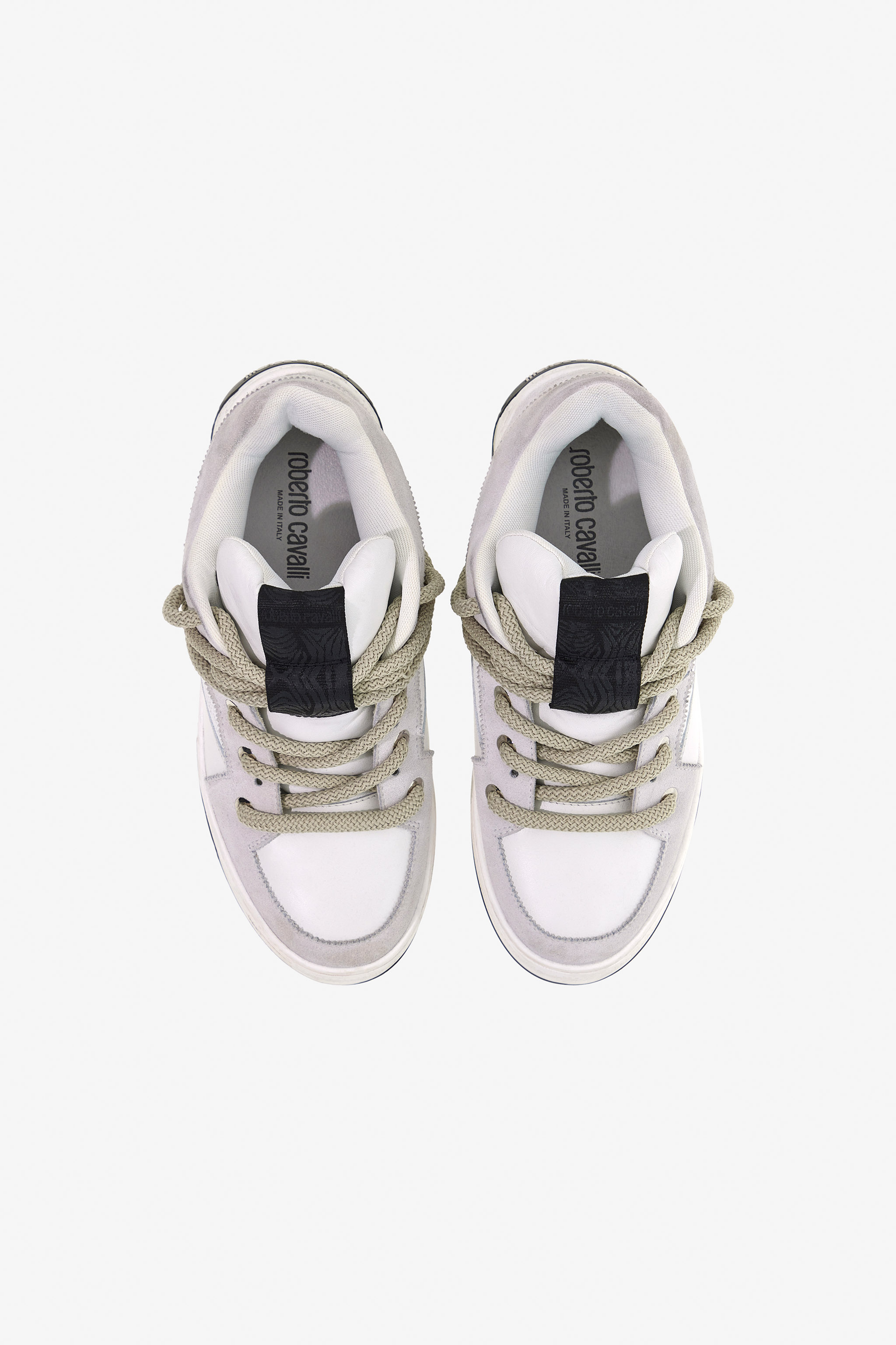 Roberto Cavalli Low-top Sneakers In Black/white
