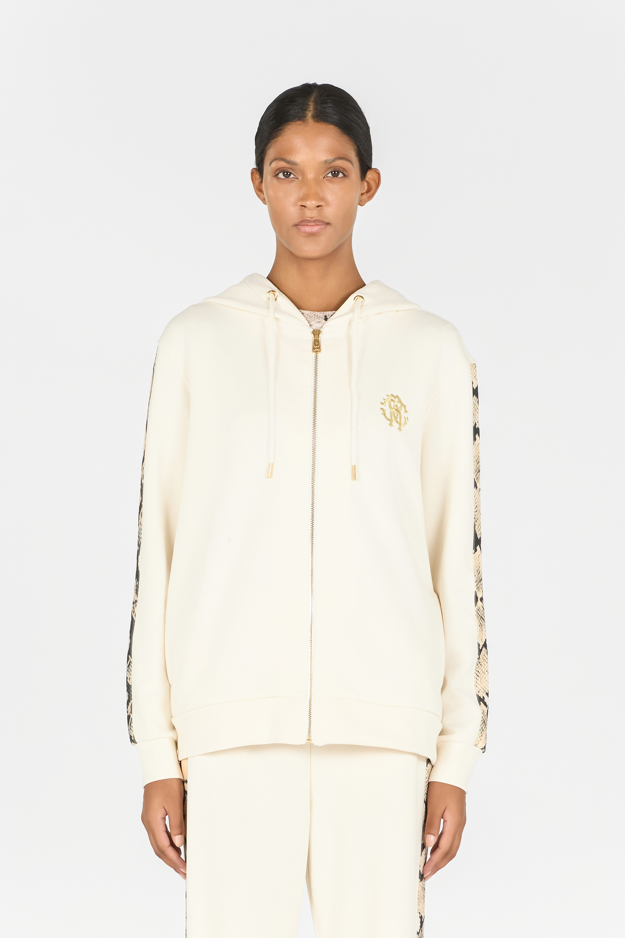 ROBERTO CAVALLI SWEATSHIRT MIT REISSVERSCHLUSS UND KAPUZE