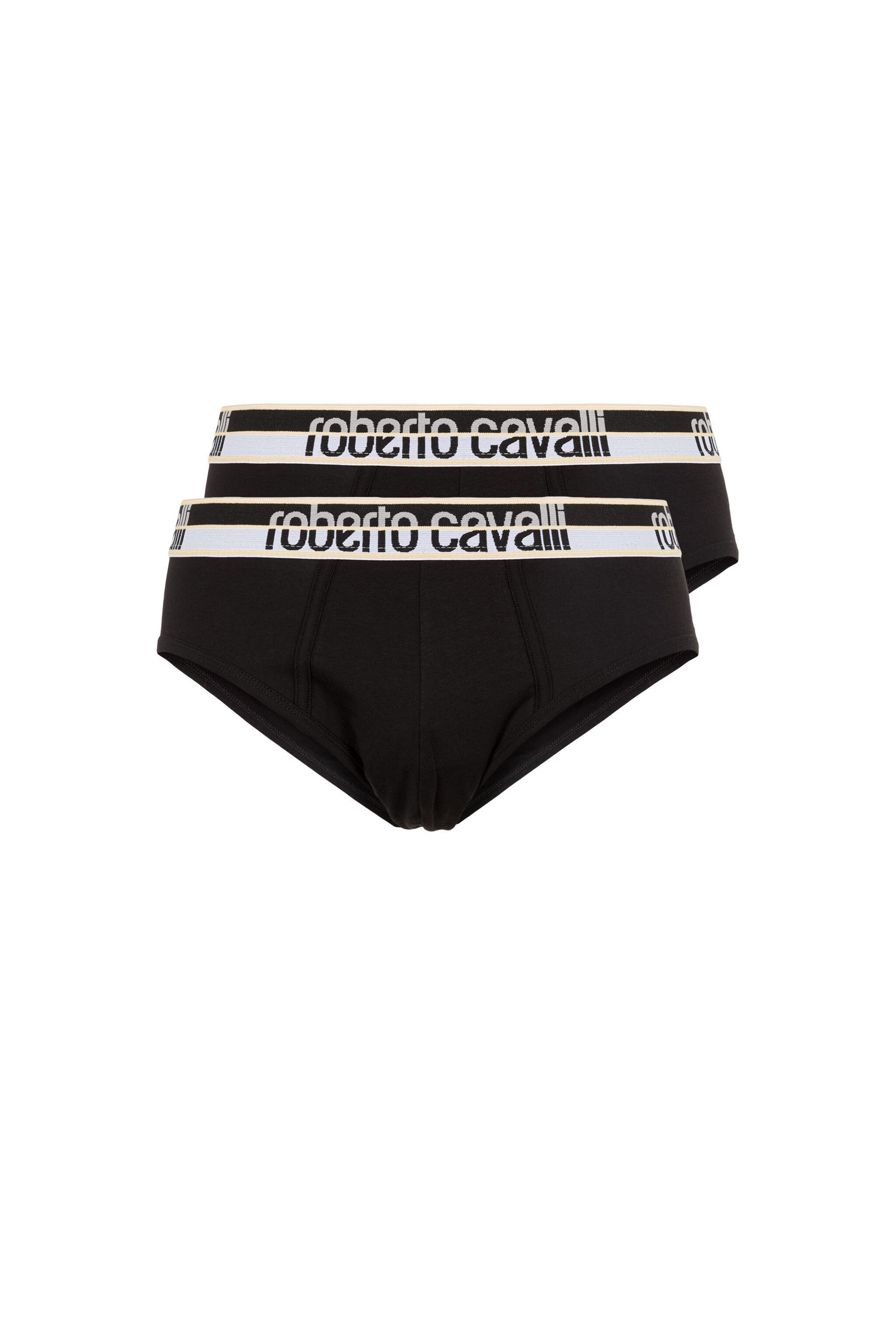 Roberto Cavalli Logo Briefs In Black