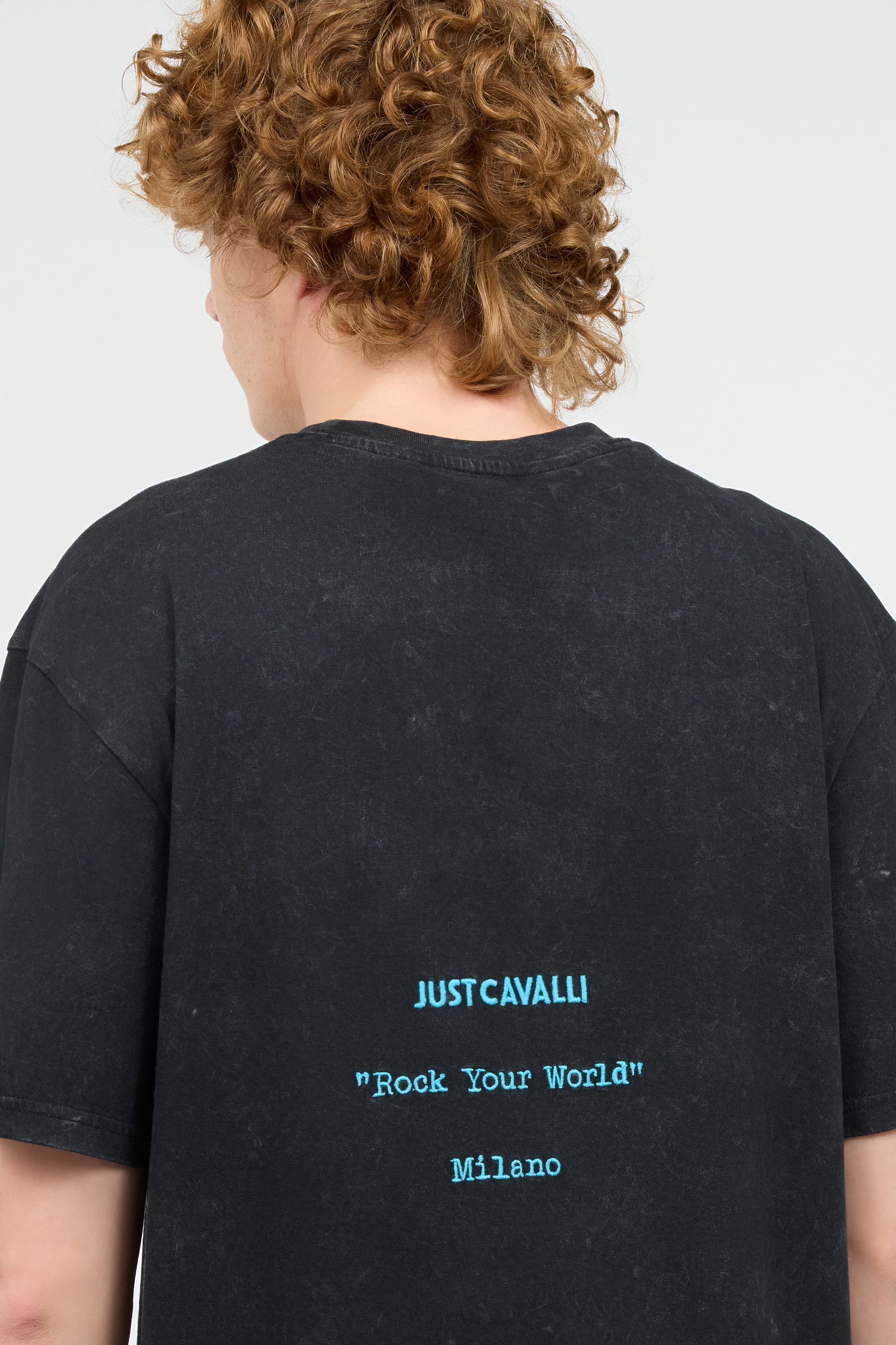 Roberto Cavalli T-shirt With Logo In Black