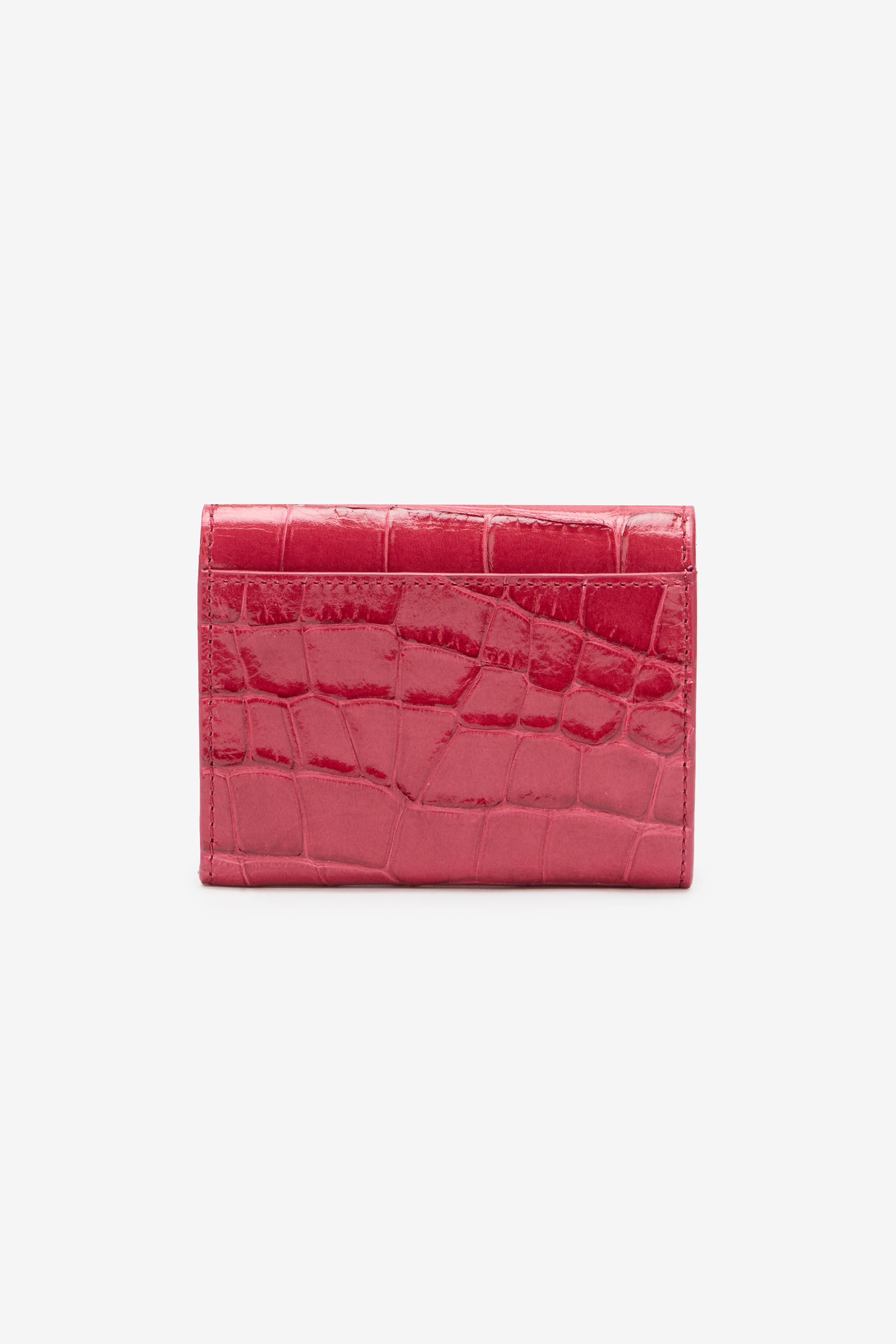  Roberto Cavalli Crocodile-effect Square Card Holder - Female  Fuchsia Unica 