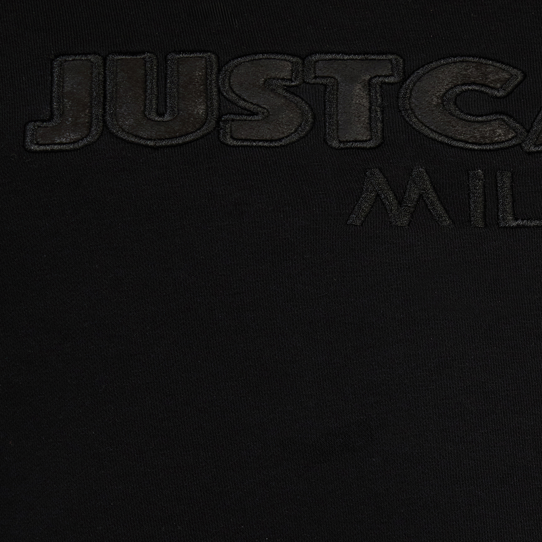 Roberto Cavalli Black Sweater With Embossed Logo In Black