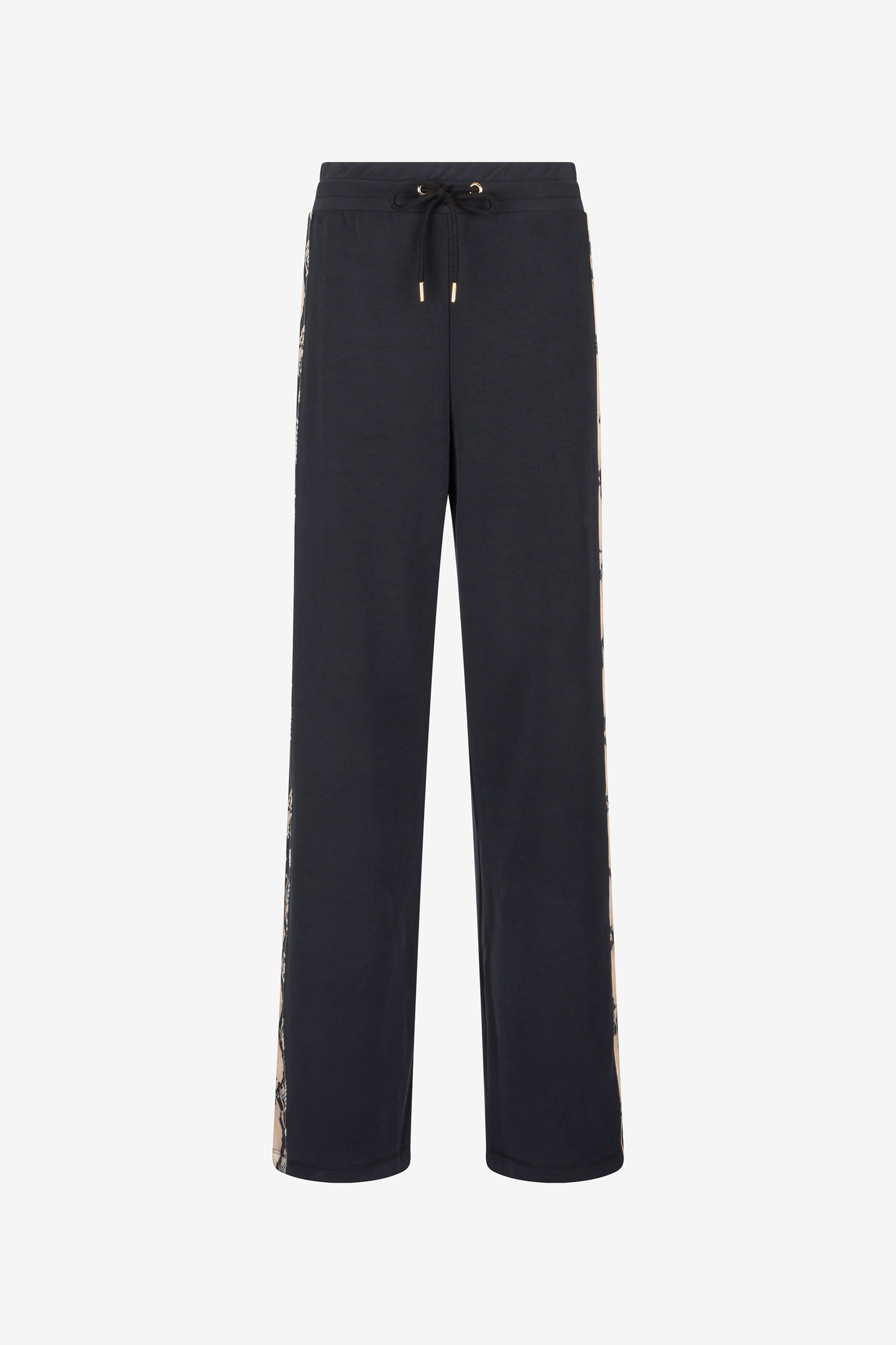 Roberto Cavalli Trousers With Snake Bands In Black