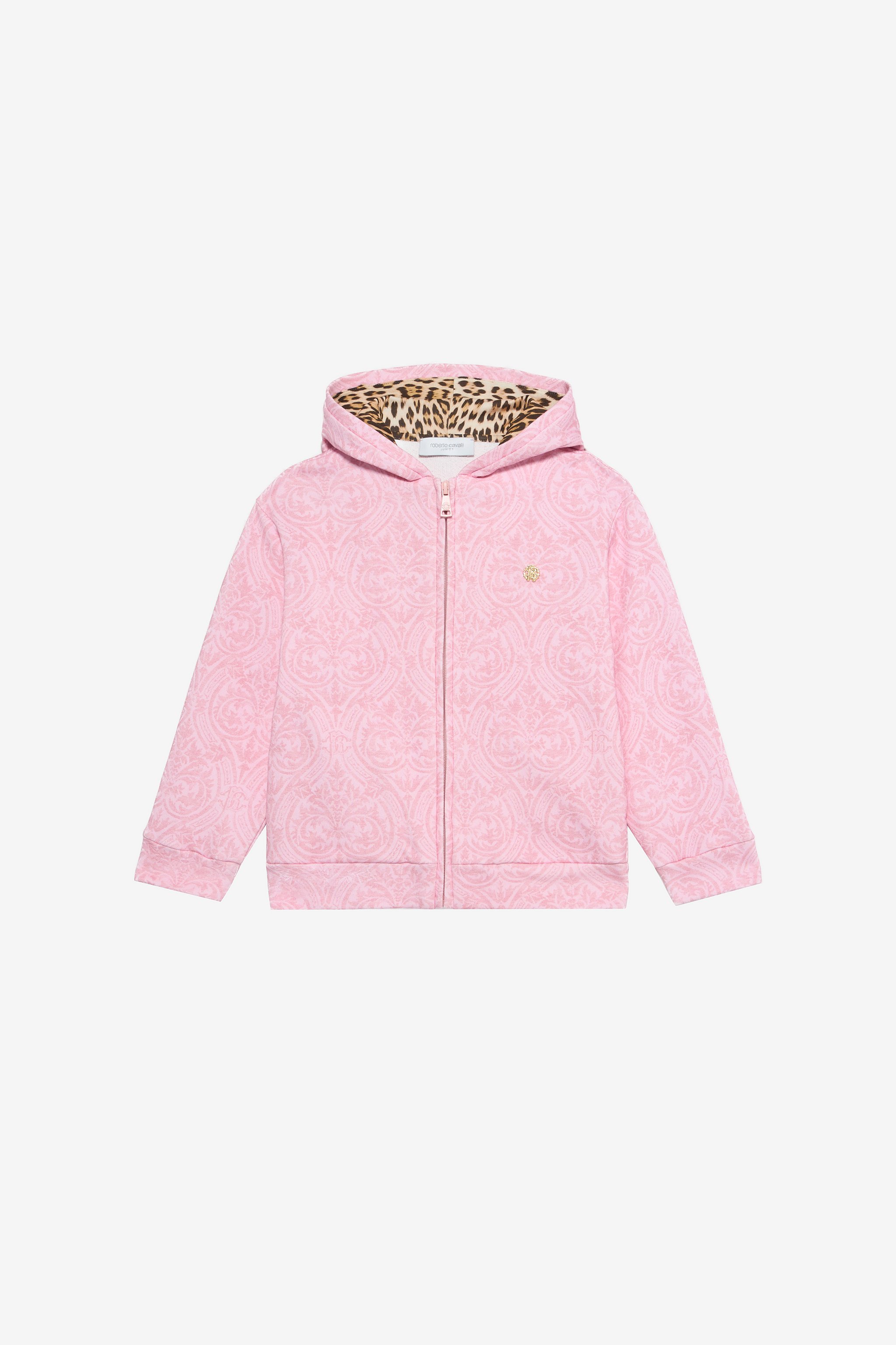 Baby Pink Sweatshirt with Floral Print