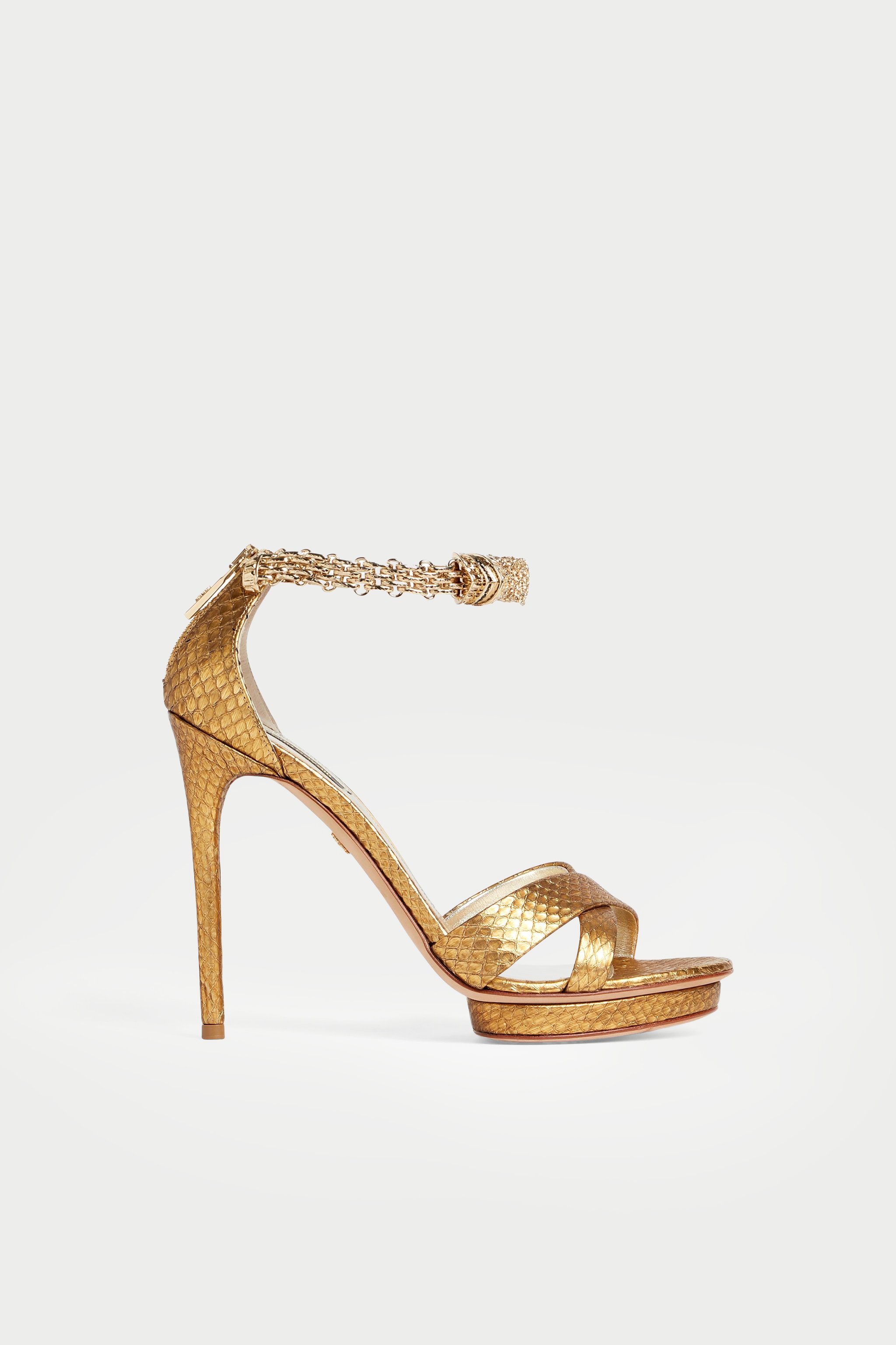 ROBERTO CAVALLI SANDALEN MIT PANTHERKOPF 