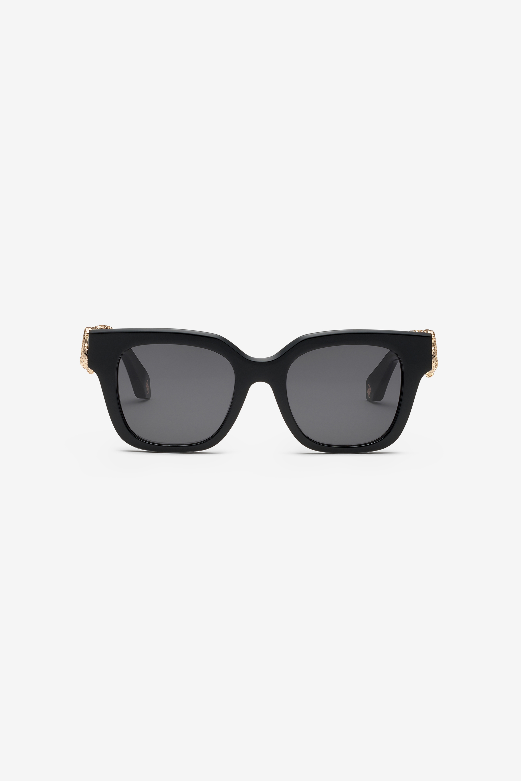Roberto Cavalli Exclusive Model With Casting Tecnique Manufactured Temples In Shiny Black