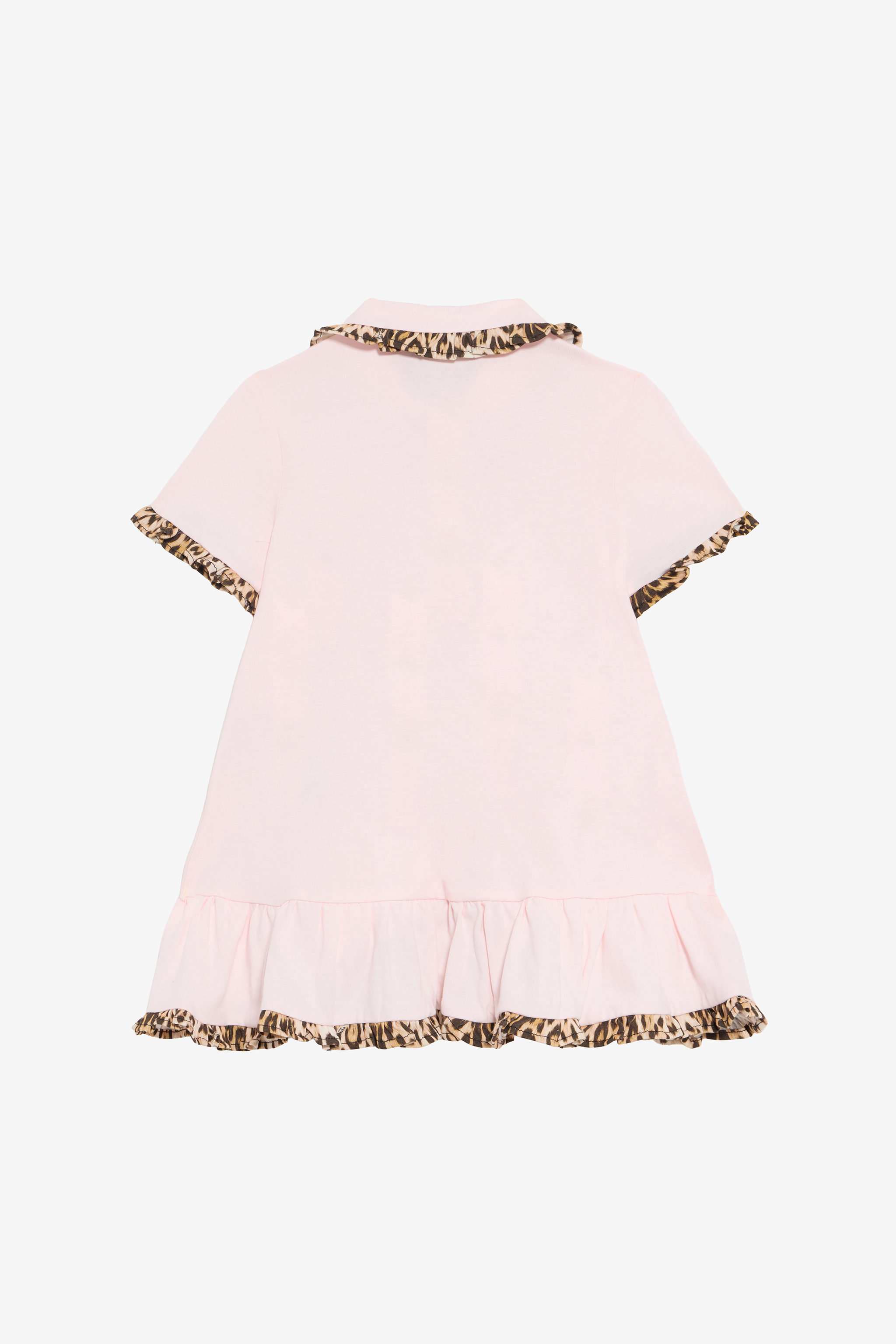 Roberto Cavalli Baby Pink Dress With Jaguar Skin Inserts In Pink