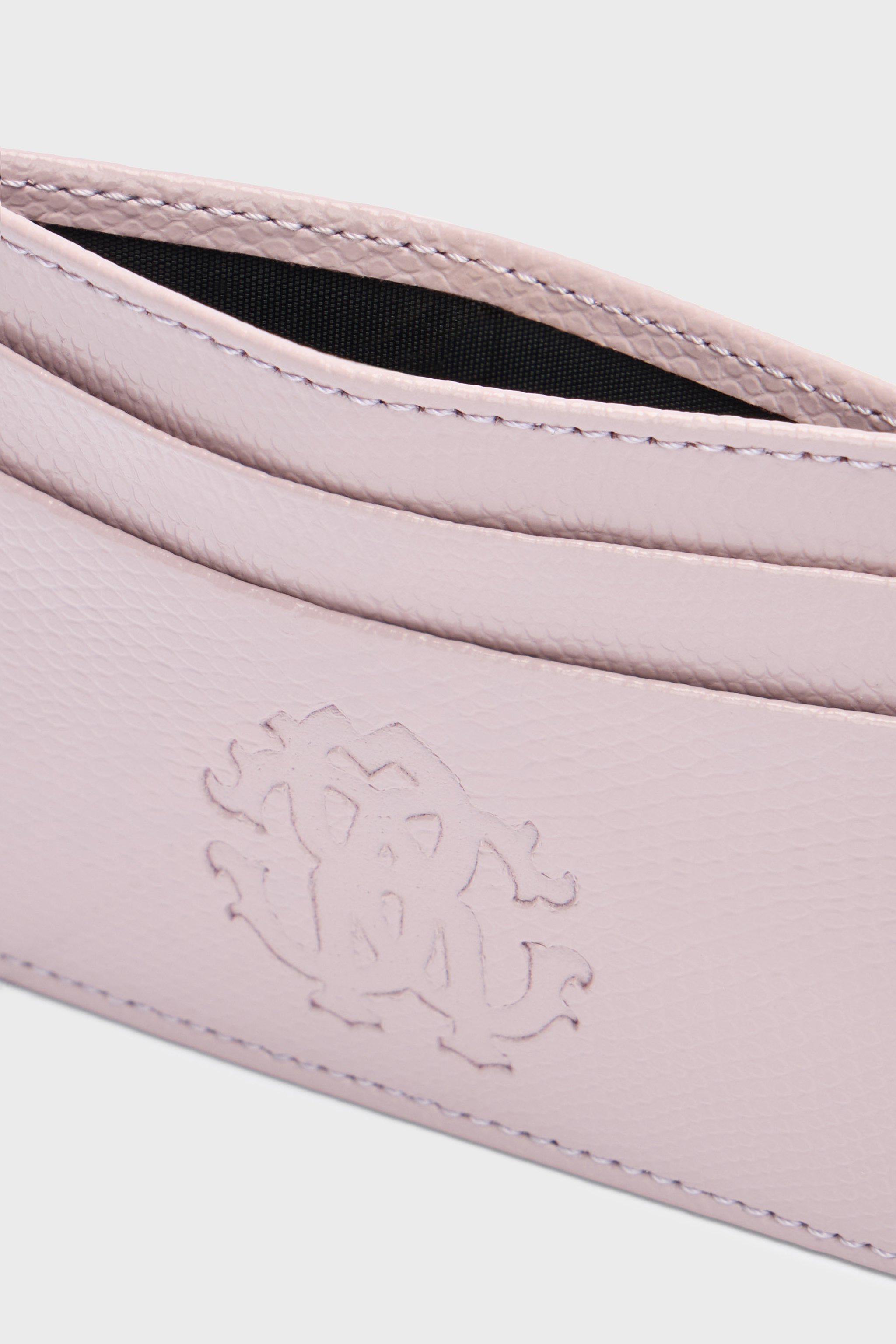 Shop Roberto Cavalli Woman Leather Card Case In Pink