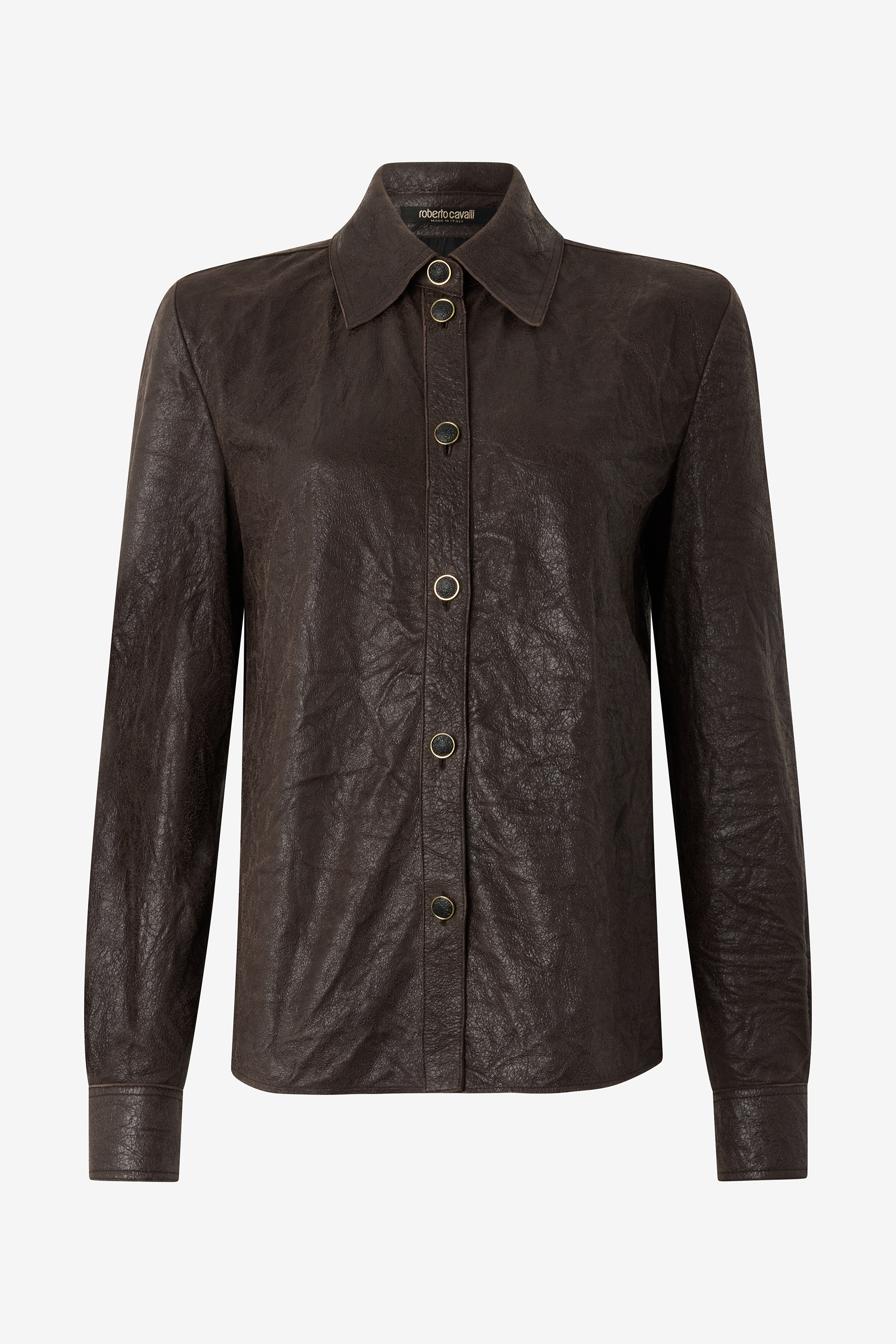 Dark Brown Leather Shirt