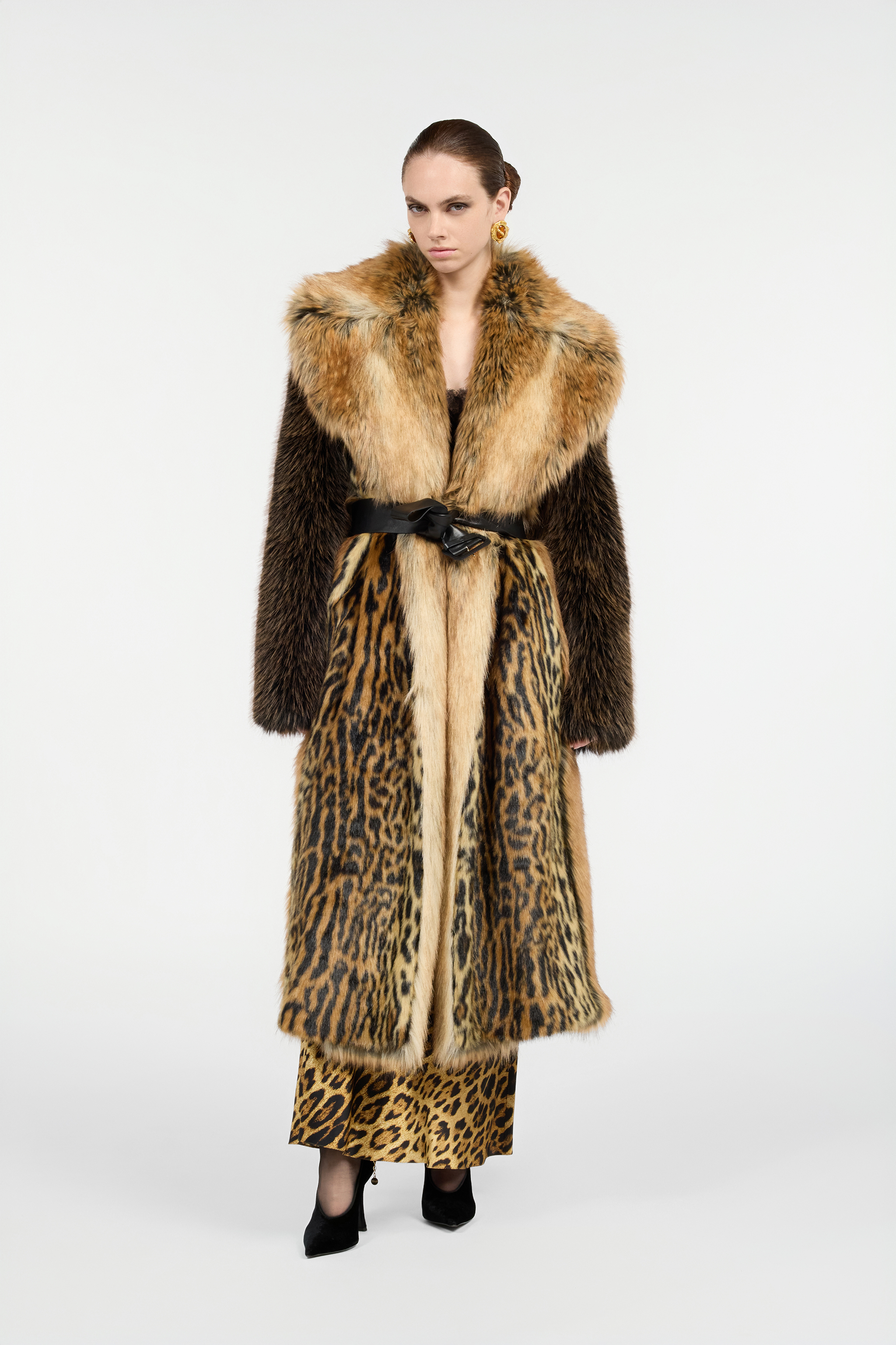 Silk Skirt With Jaguar Skin Print in Brown for Women | Roberto