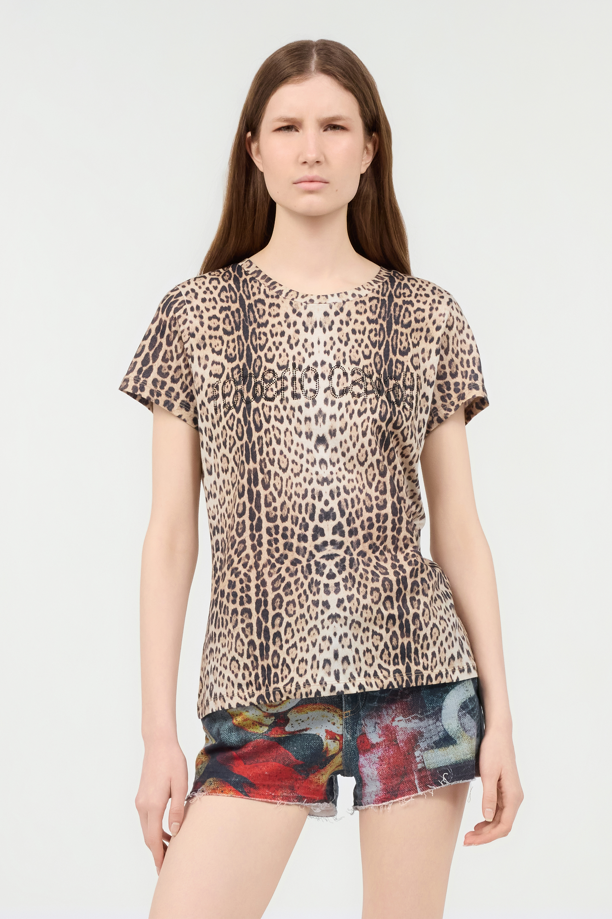 ROBERTO CAVALLI T-SHIRT MIT JAGUAR-PRINT