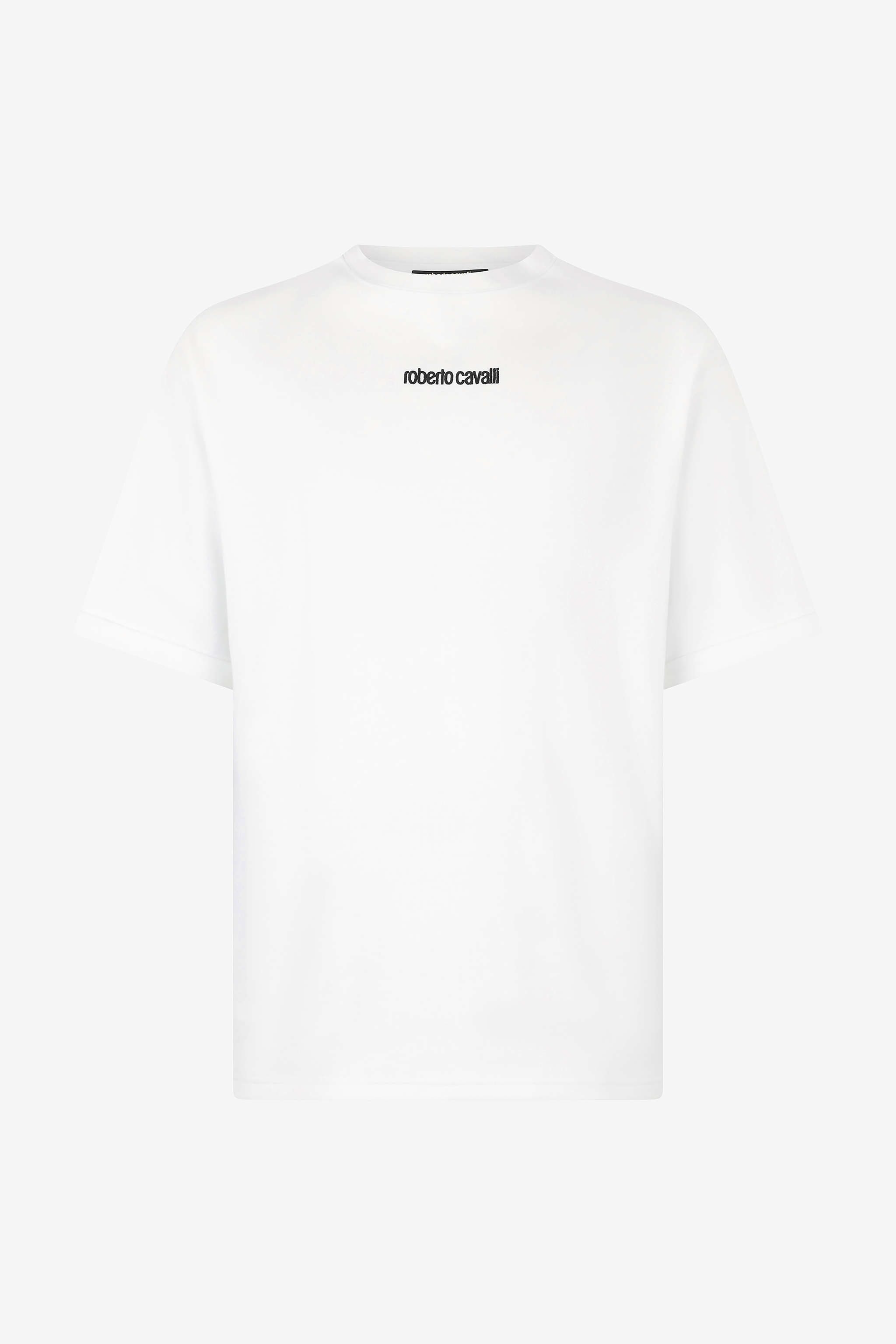 Roberto Cavalli Embroidered Logo T-shirt In White