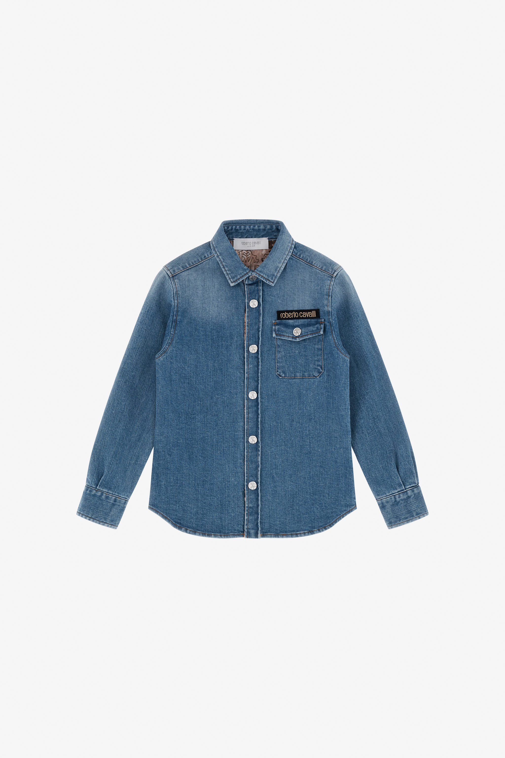 Roberto Cavalli Boys Blue Denim Shirt - Ready To Wear